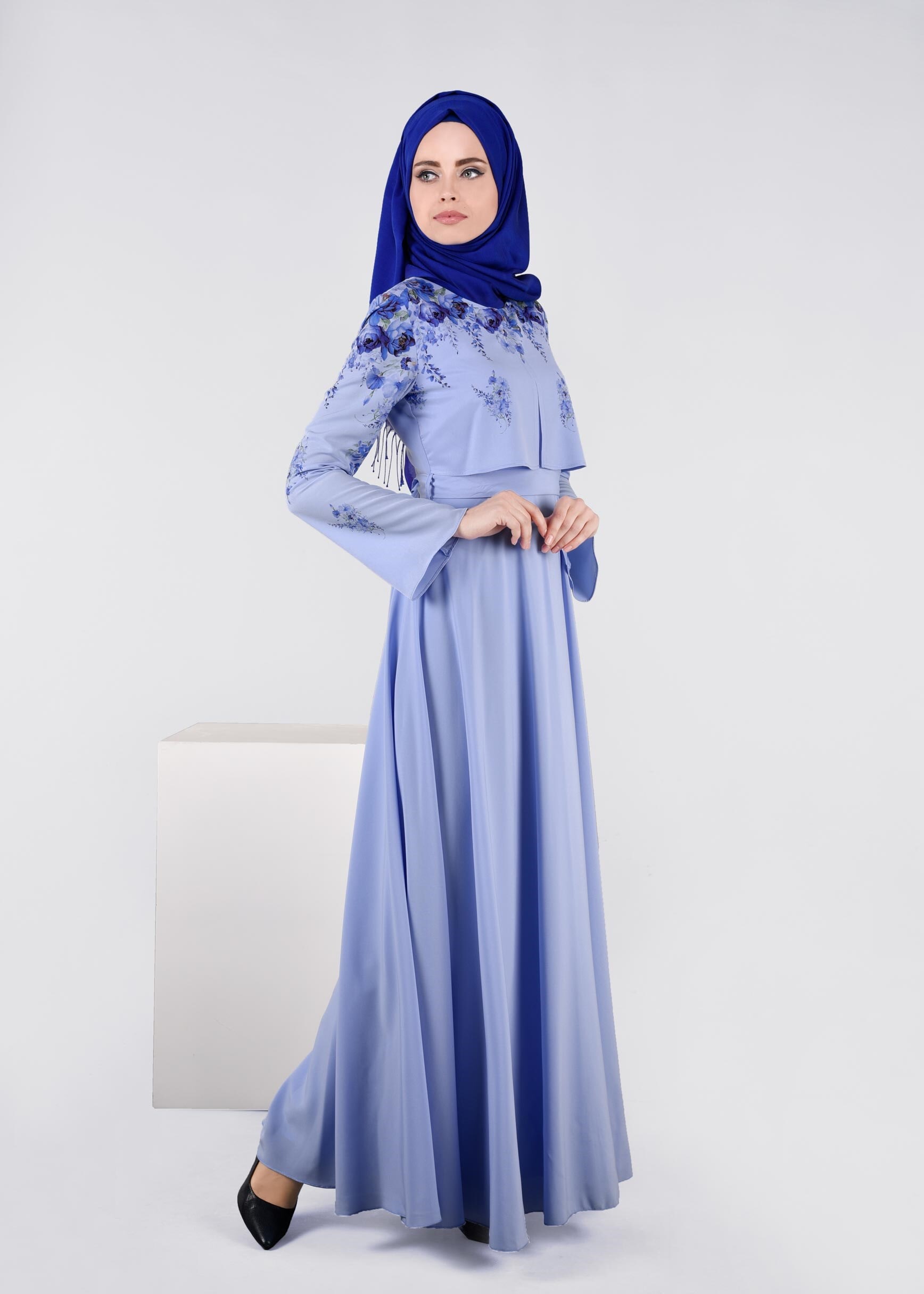 Tesettür giyim MAVİ 4494 NEW LOREN ELBİSE 38/44 TEK40