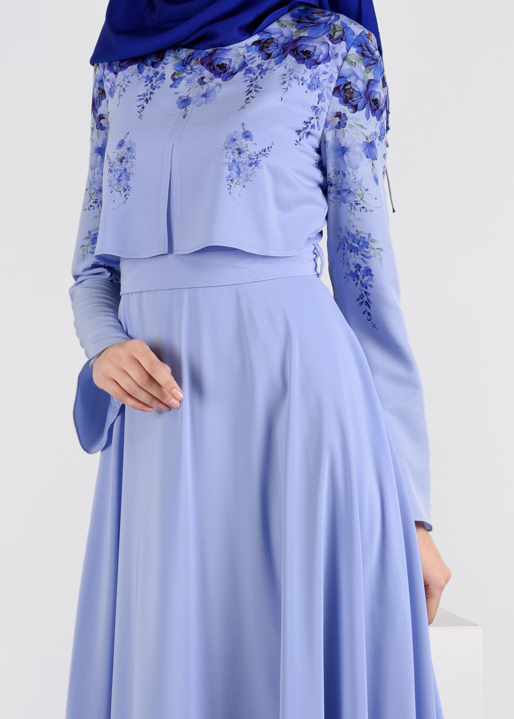 Tesettür giyim MAVİ 4494 NEW LOREN ELBİSE 38/44 TEK40