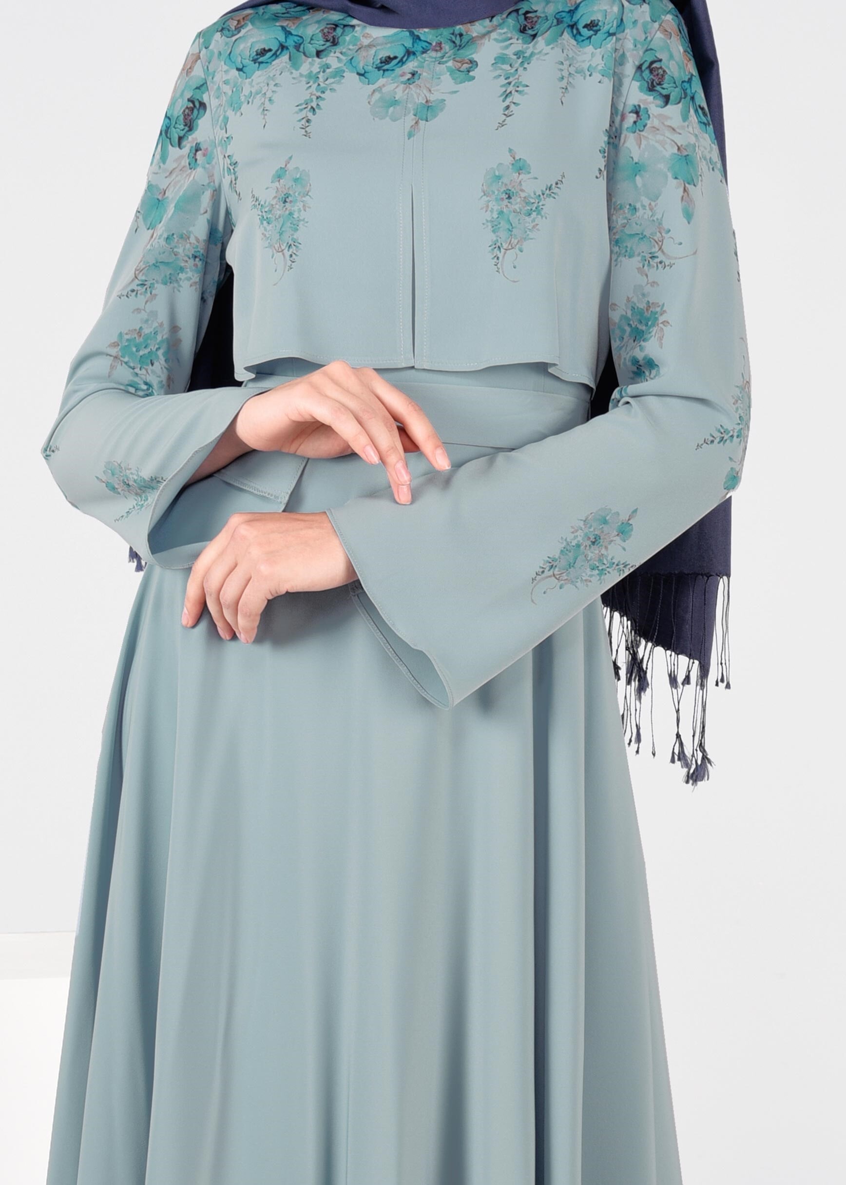 Tesettür giyim MAVİ 4494 NEW LOREN ELBİSE 38/44 TEK40