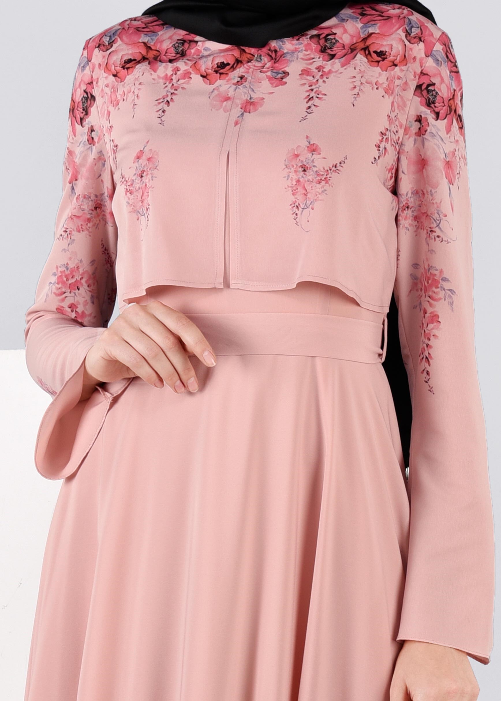 Tesettür giyim PUDRA 4494 NEW LOREN ELBİSE 38/44 TEK40