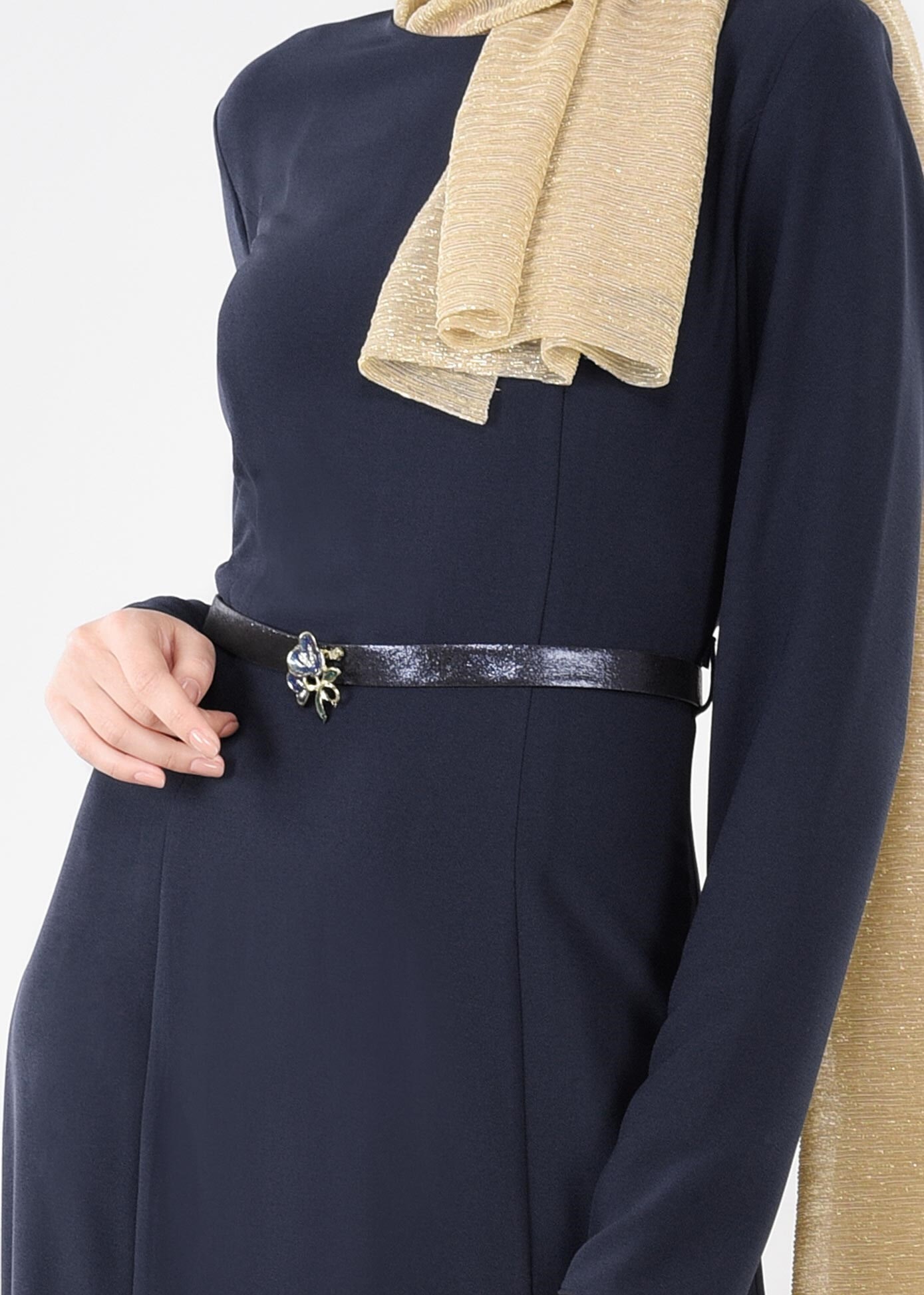 Tesettür giyim LACİVERT 4496 CAMİLA 6385 ELBİSE 38/44 TEK40