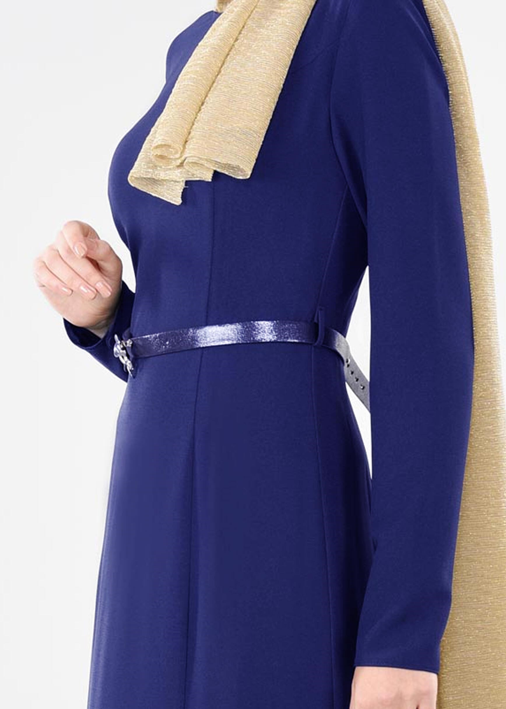 Tesettür giyim MAVİ 4496 CAMİLA 6385 ELBİSE 38/44 TEK40