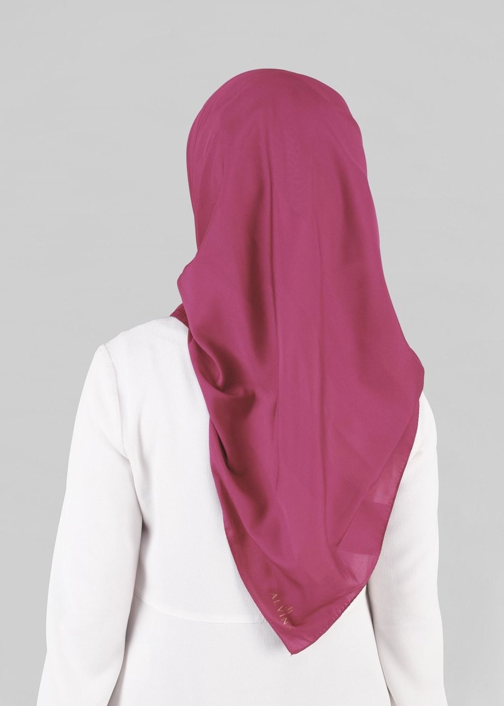 Tesettür giyim FUŞYA 9868 ALVİNA SATEN ÇİZGİLİ SATEN EŞARP