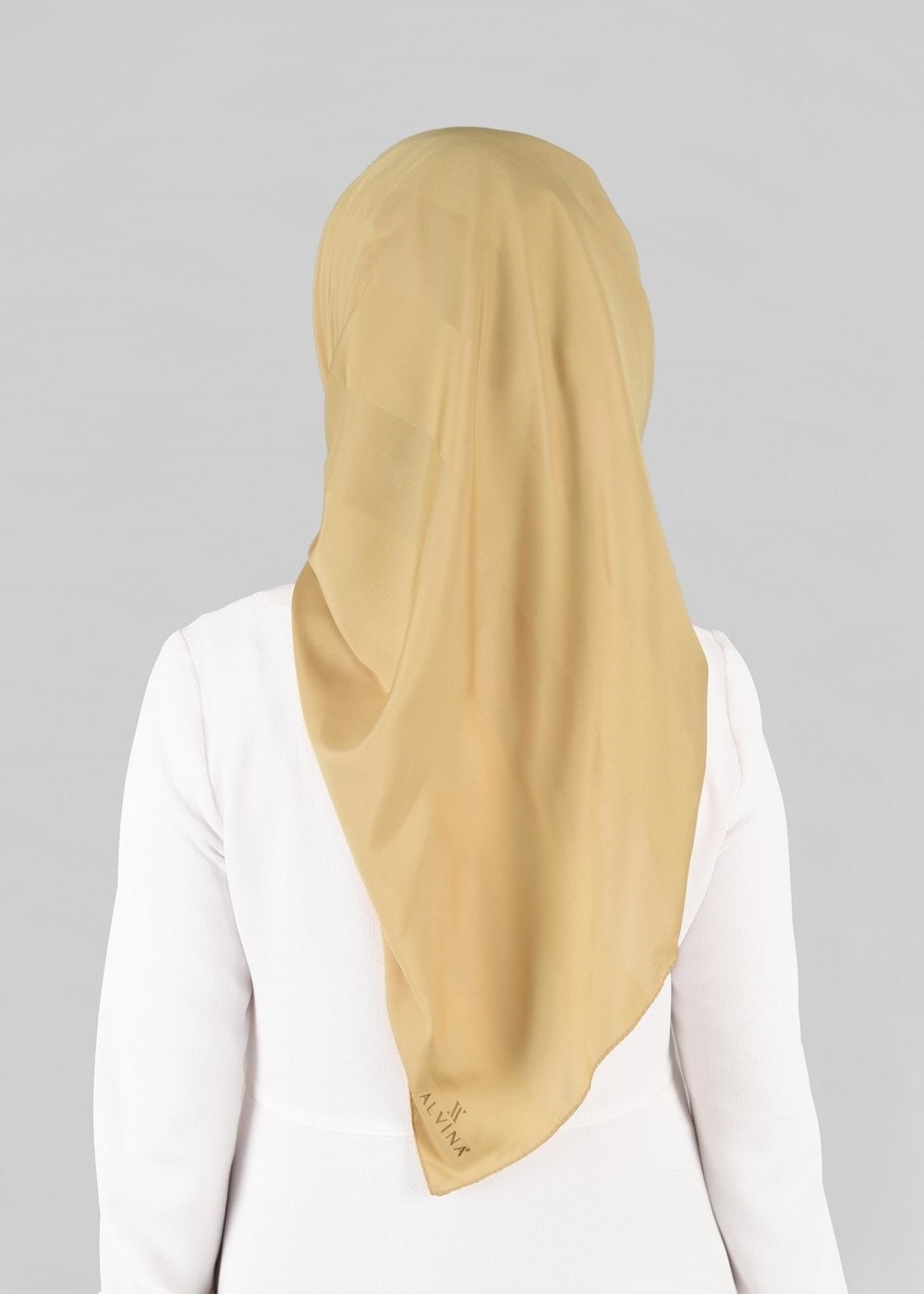 Tesettür giyim ALTIN 9868 ALVİNA SATEN ÇİZGİLİ SATEN EŞARP