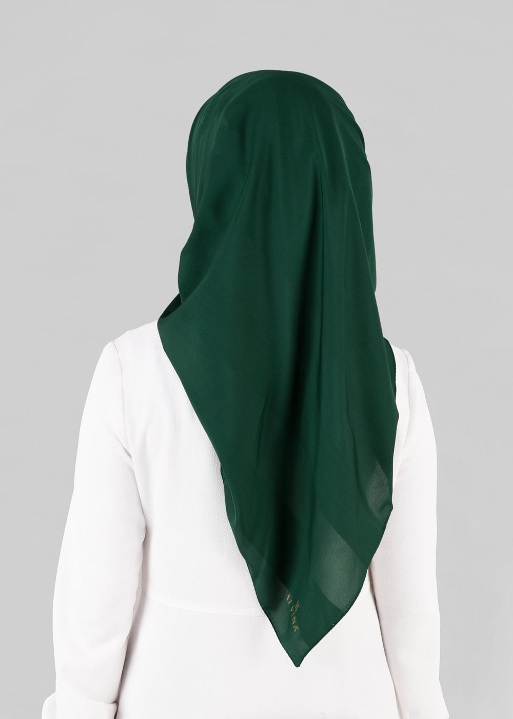 Tesettür giyim YEŞİL 9868 ALVİNA SATEN ÇİZGİLİ SATEN EŞARP