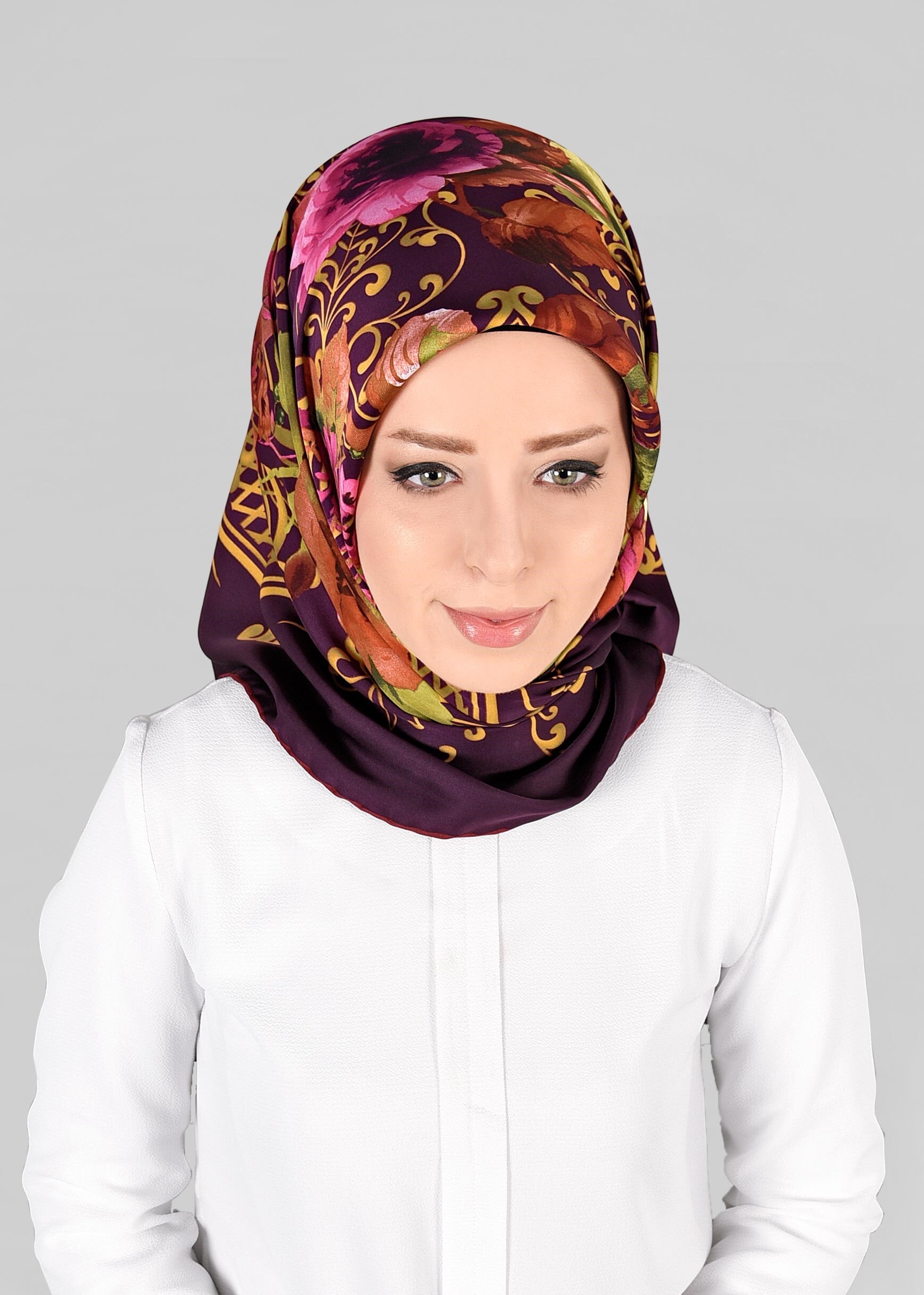 Tesettür giyim MÜRDÜM 11296-01 ALVİNA DESENLİ EŞARP