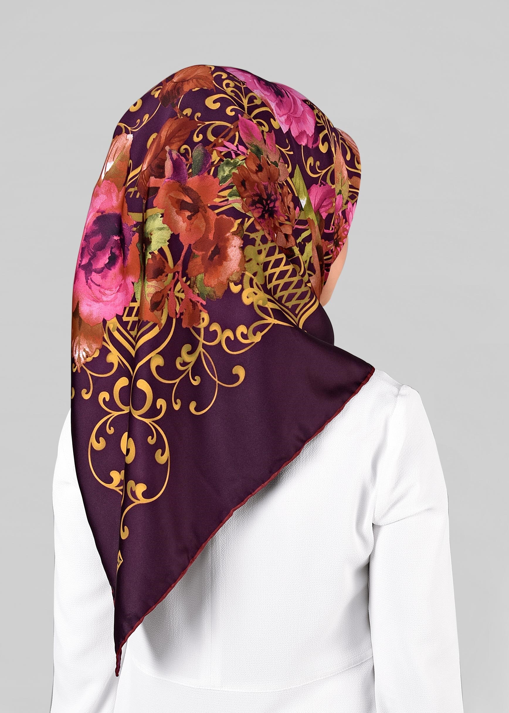 Tesettür giyim MÜRDÜM 11296-01 ALVİNA DESENLİ EŞARP