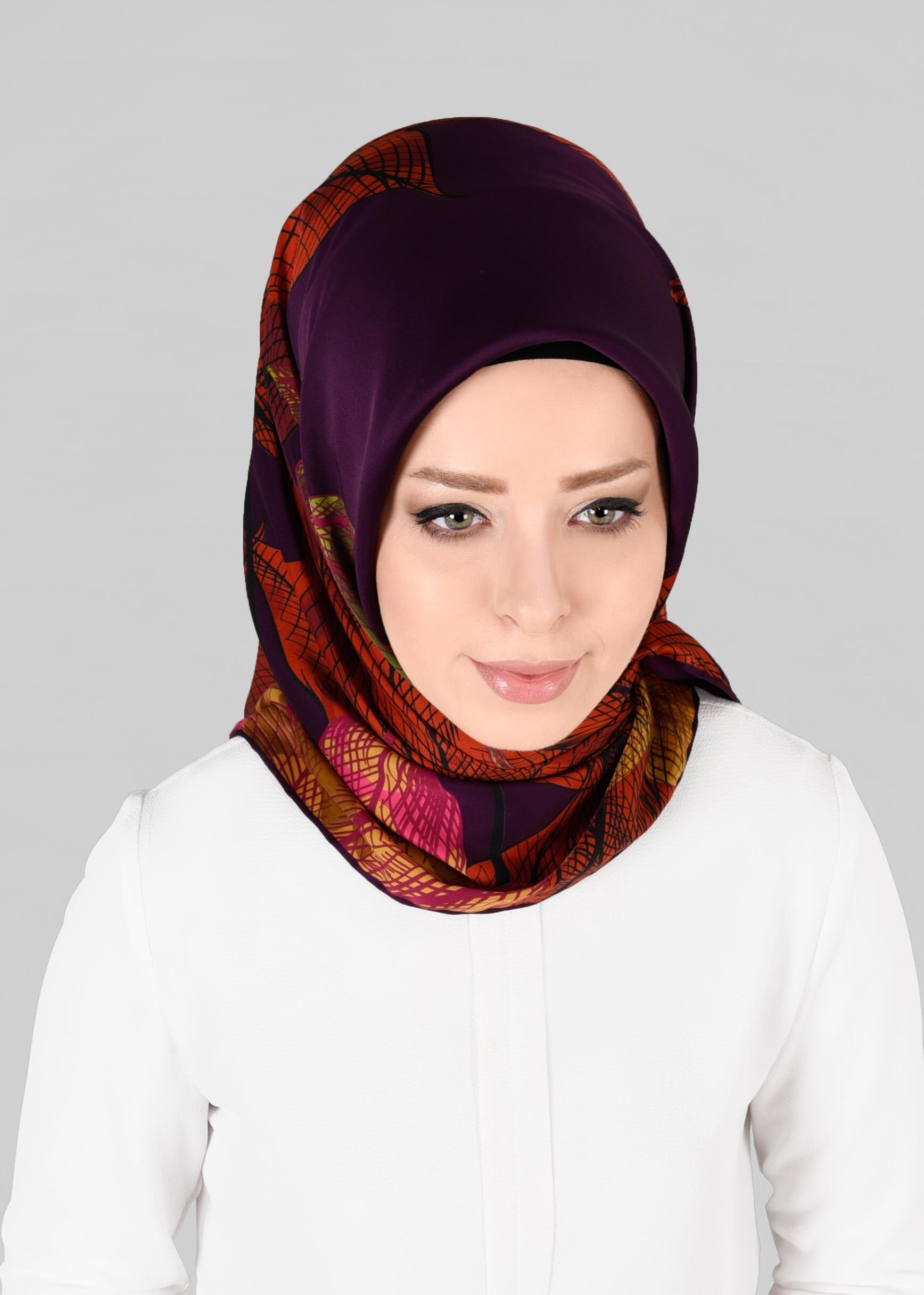 Tesettür giyim MÜRDÜM 11297-1 ALVİNA DESENLİ EŞARP