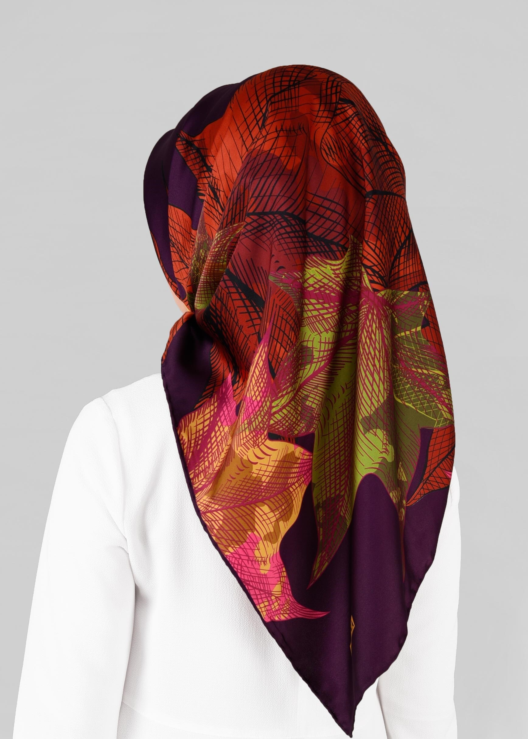 Tesettür giyim MÜRDÜM 11297-1 ALVİNA DESENLİ EŞARP