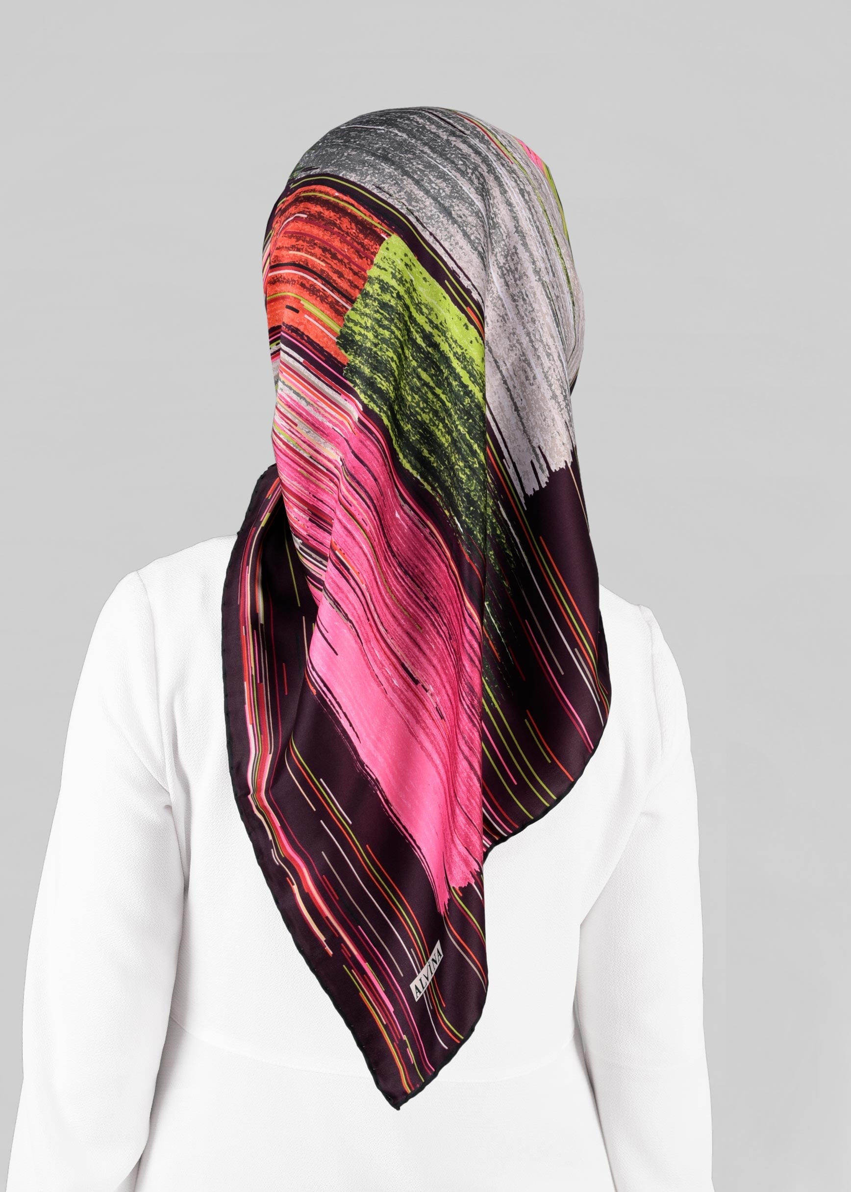 Tesettür giyim MÜRDÜM 12795-01  ALVİNA DESENLİ EŞARP