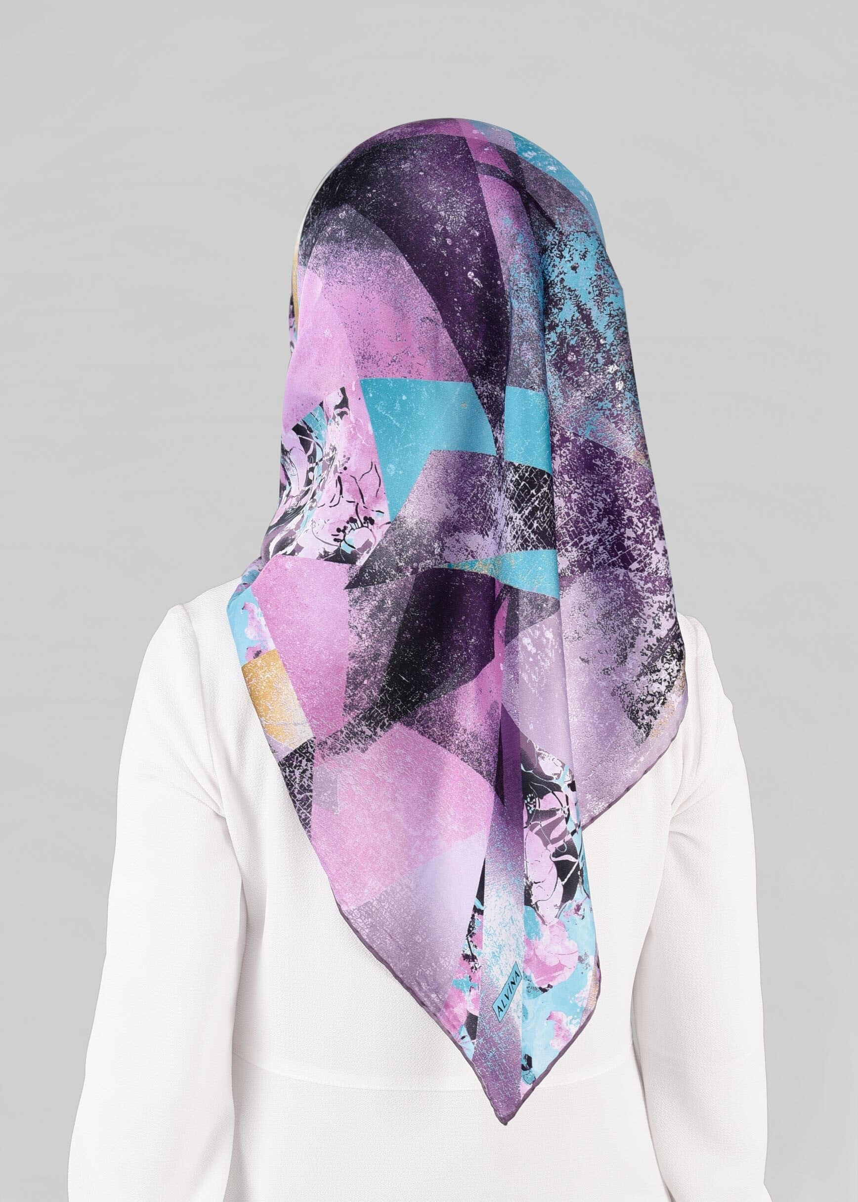 Tesettür giyim MOR 12845-01 ALVİNA DESENLİ EŞARP