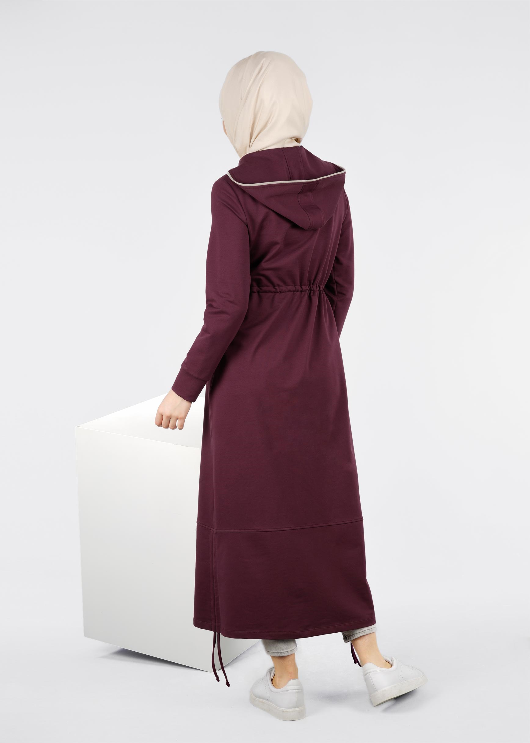 Tesettür giyim MÜRDÜM 4167 HİLDA TESETTÜR EŞOFMAN ELBİSE 36/44