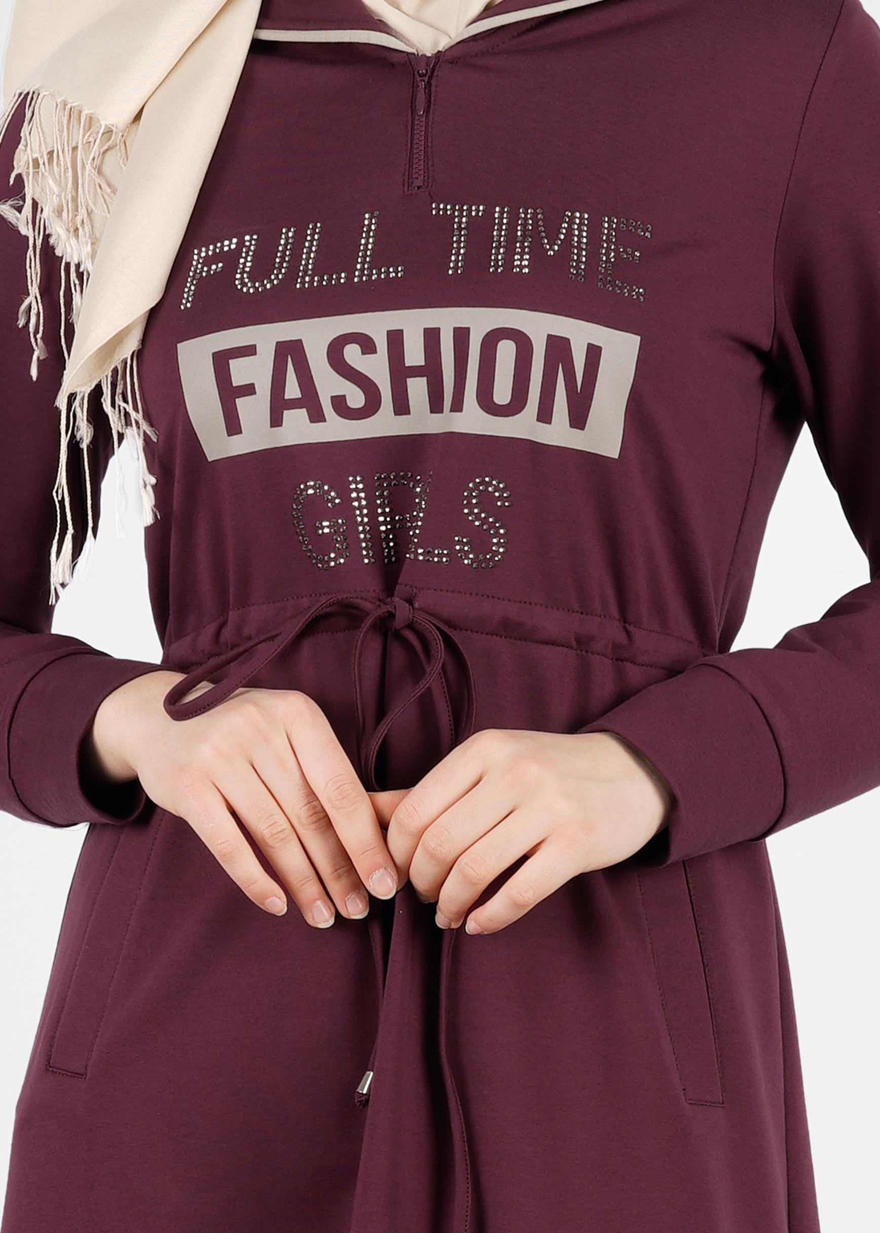 Tesettür giyim MÜRDÜM 4167 HİLDA TESETTÜR EŞOFMAN ELBİSE 36/44