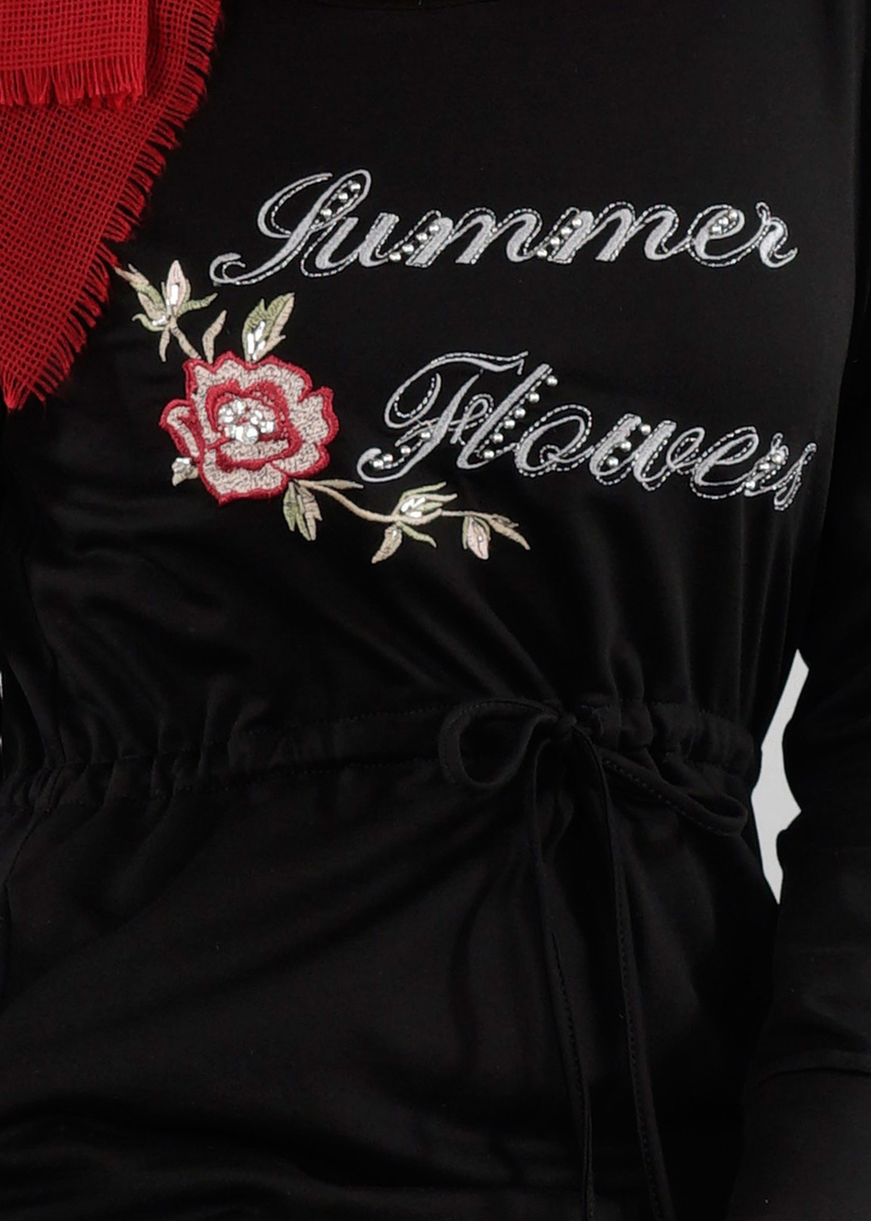 Tesettür giyim SİYAH 4207 HİLDA TESETTÜR EŞOFMAN ELBİSE 36/42