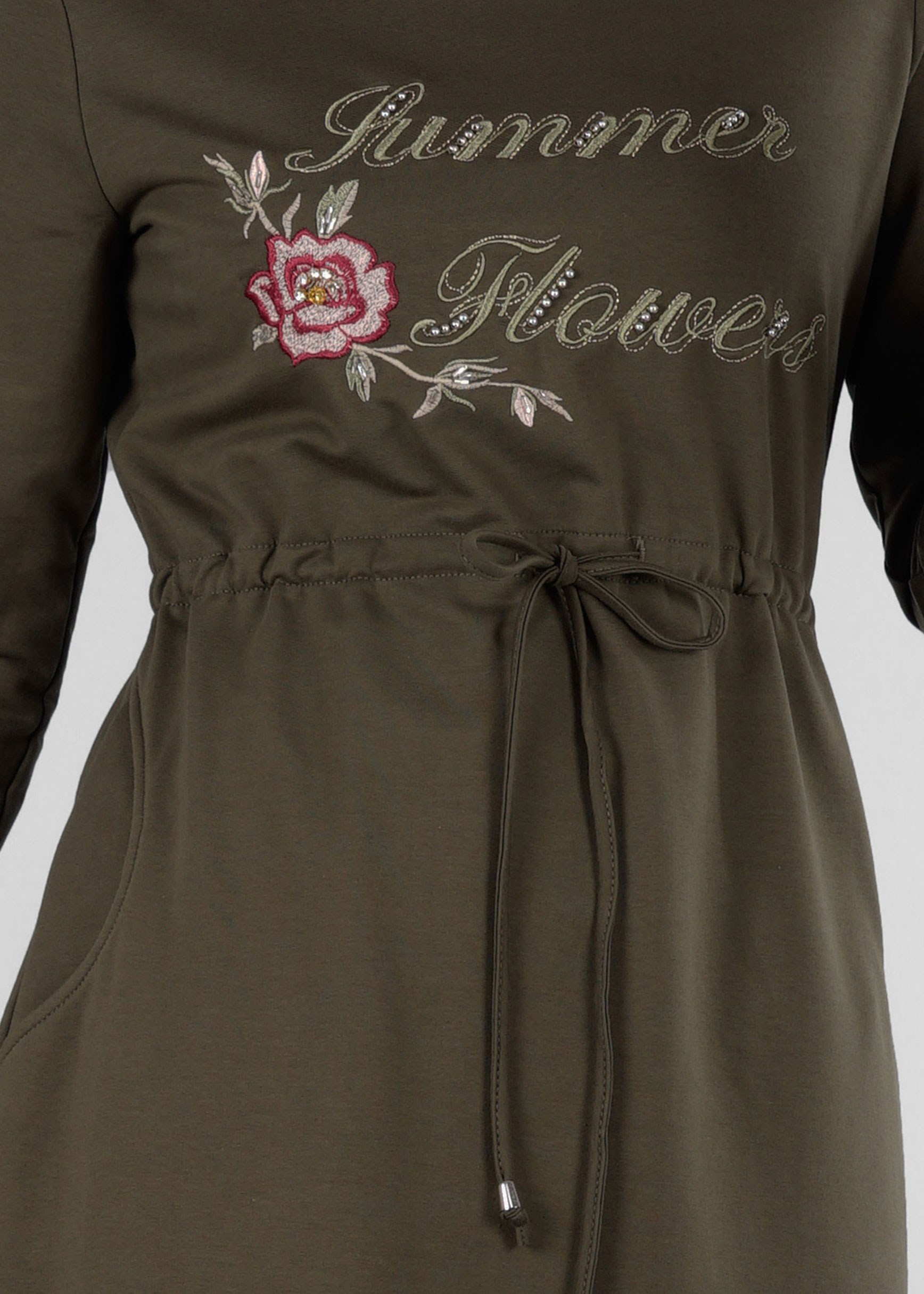 Tesettür giyim HAKİ 4207 HİLDA TESETTÜR EŞOFMAN ELBİSE 36/42