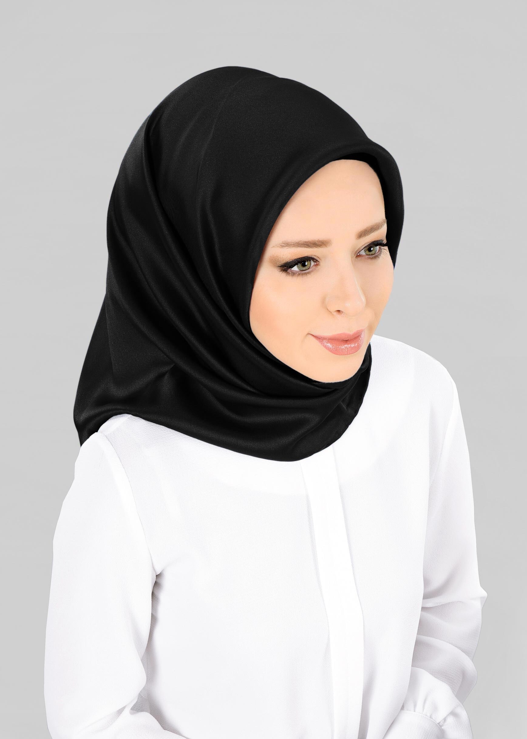 Tesettür giyim SİYAH ALVİNA EŞARP 9606