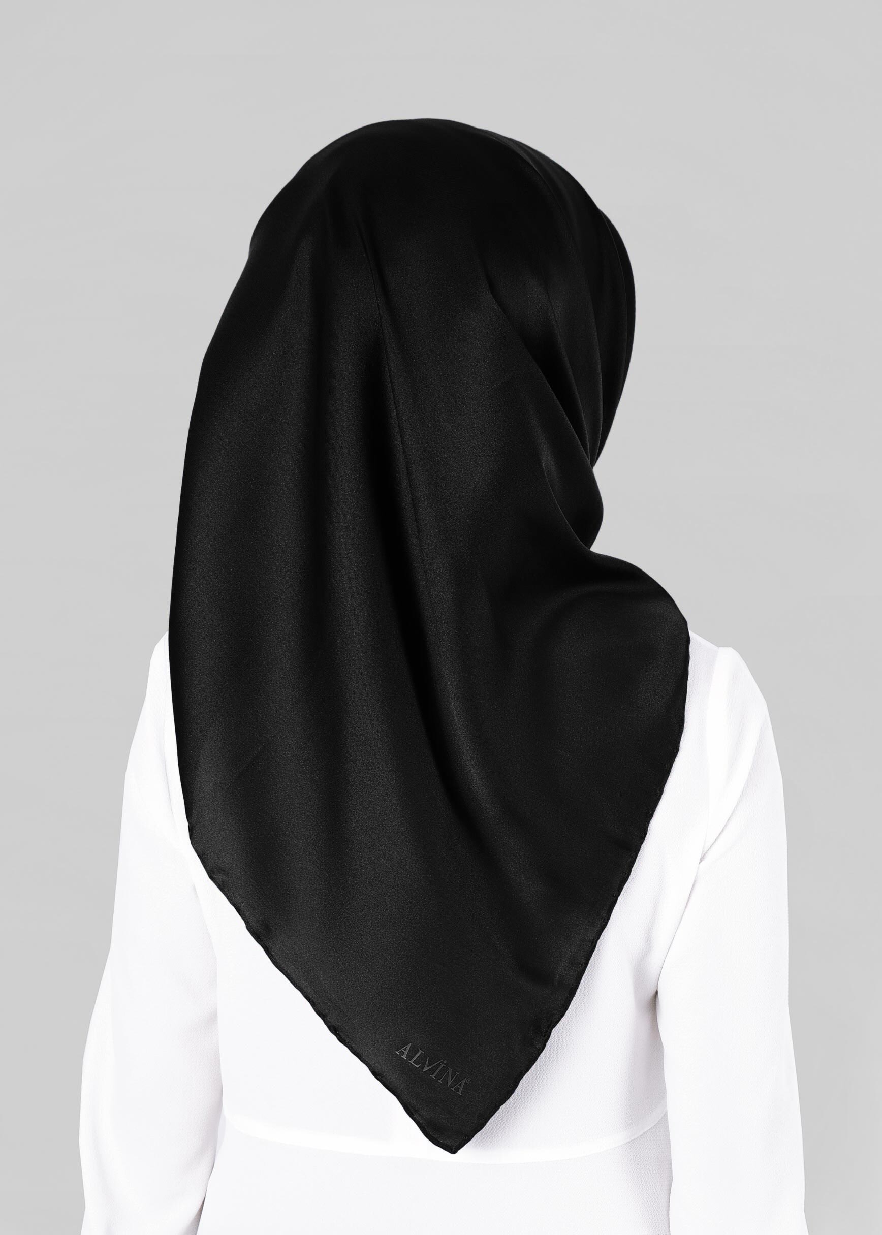 Tesettür giyim SİYAH ALVİNA EŞARP 9606