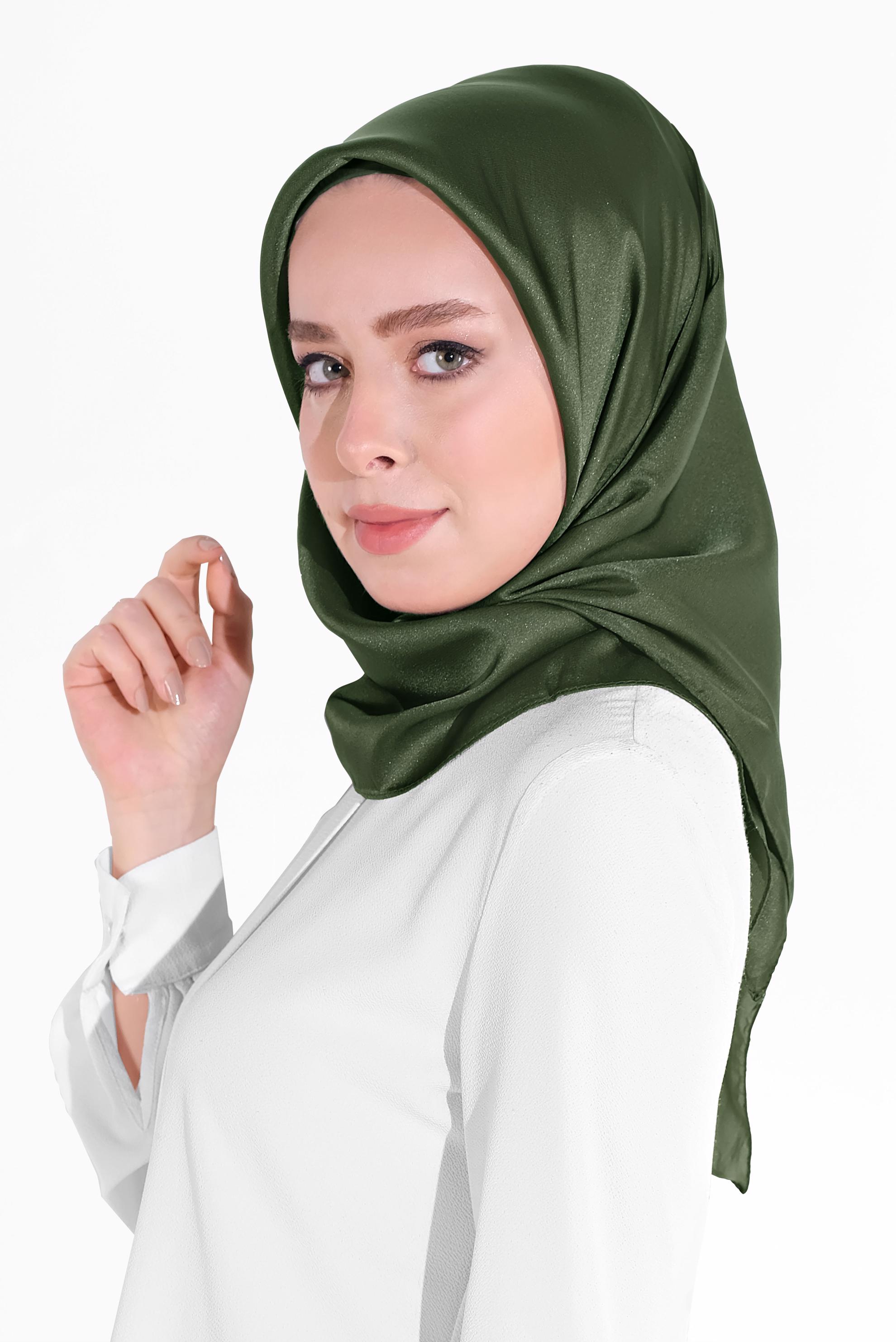 Tesettür giyim YEŞİL ALVİNA EŞARP 9606
