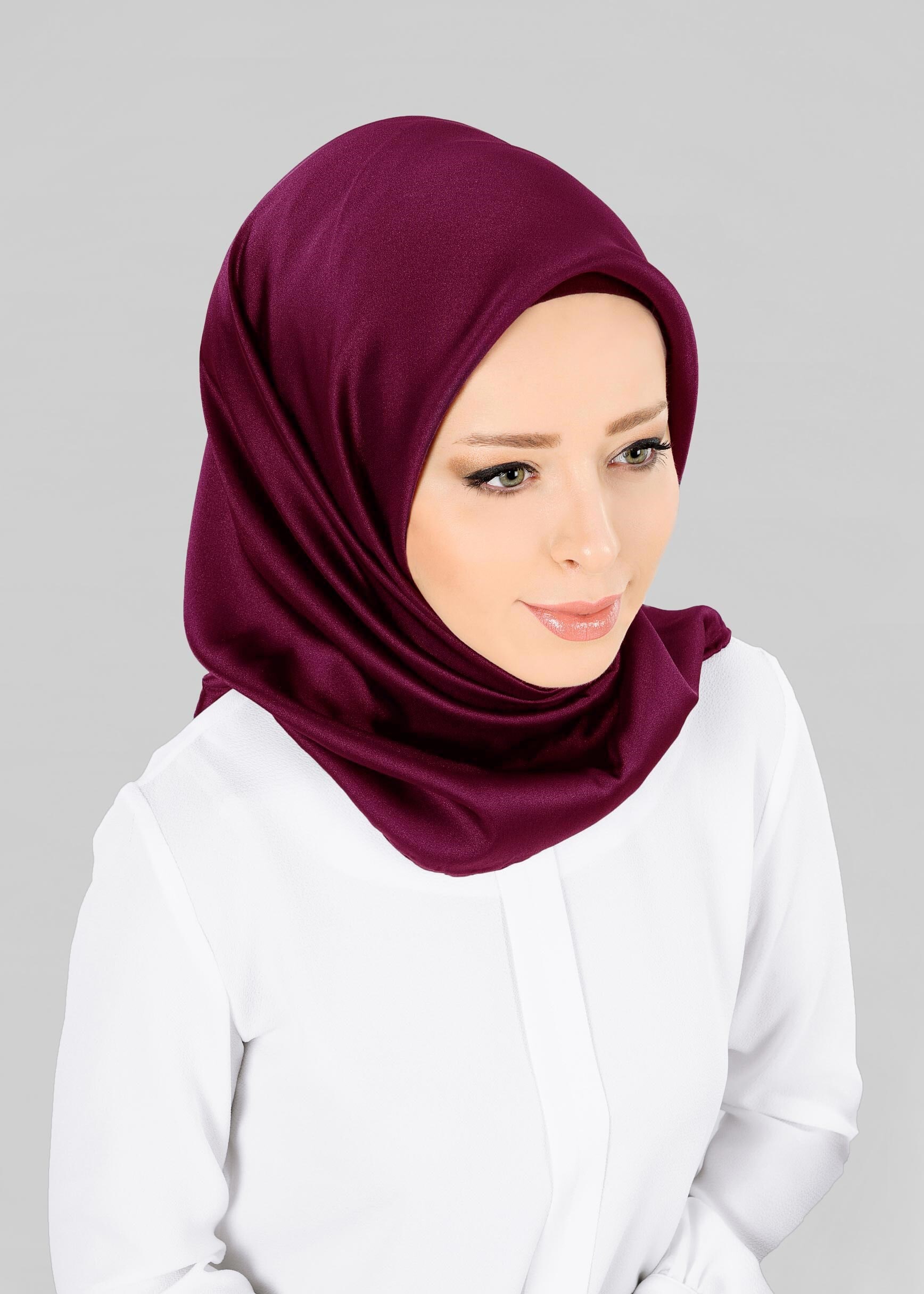 Tesettür giyim FUŞYA ALVİNA EŞARP 9606