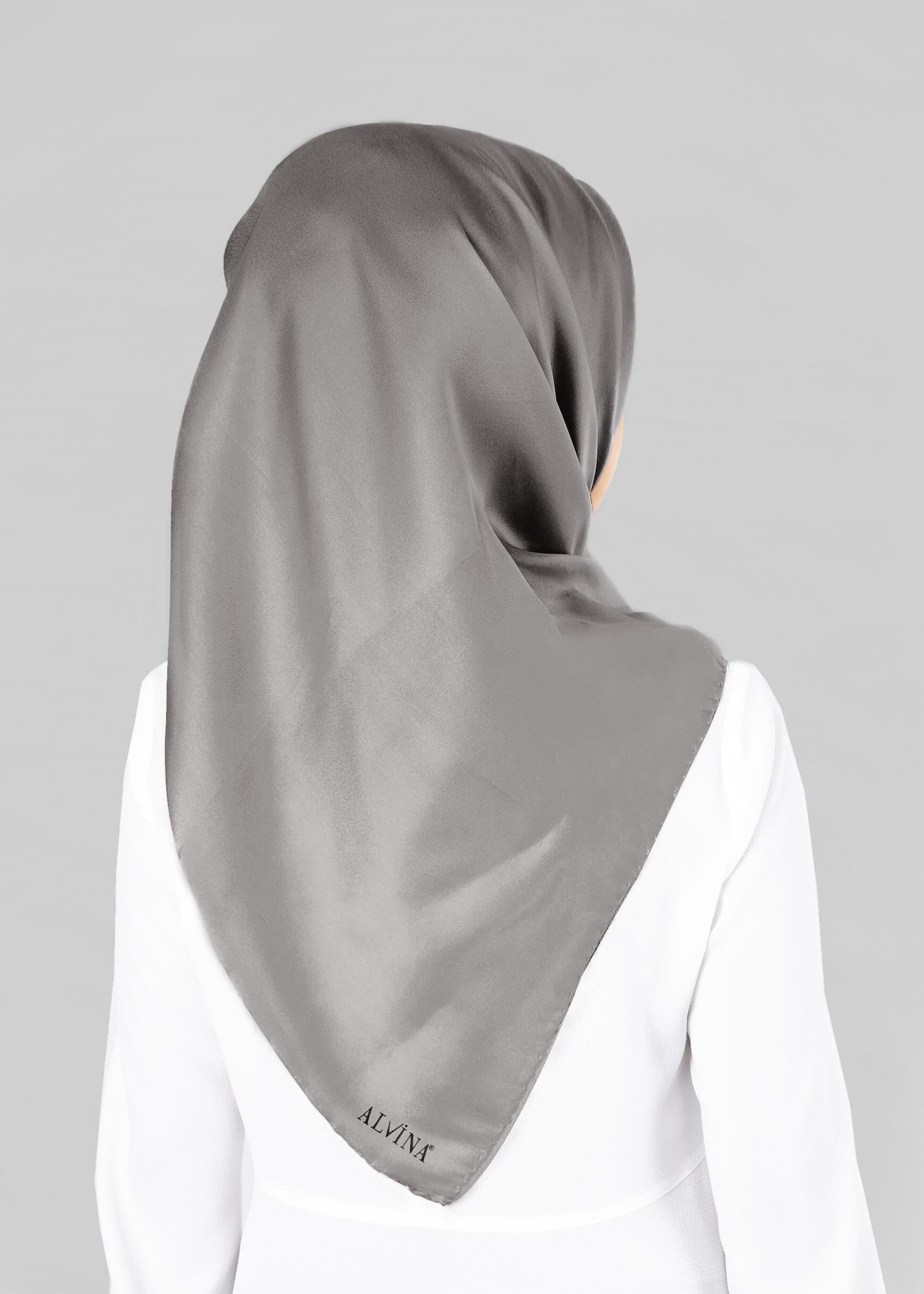 Tesettür giyim GRİ ALVİNA EŞARP 9606