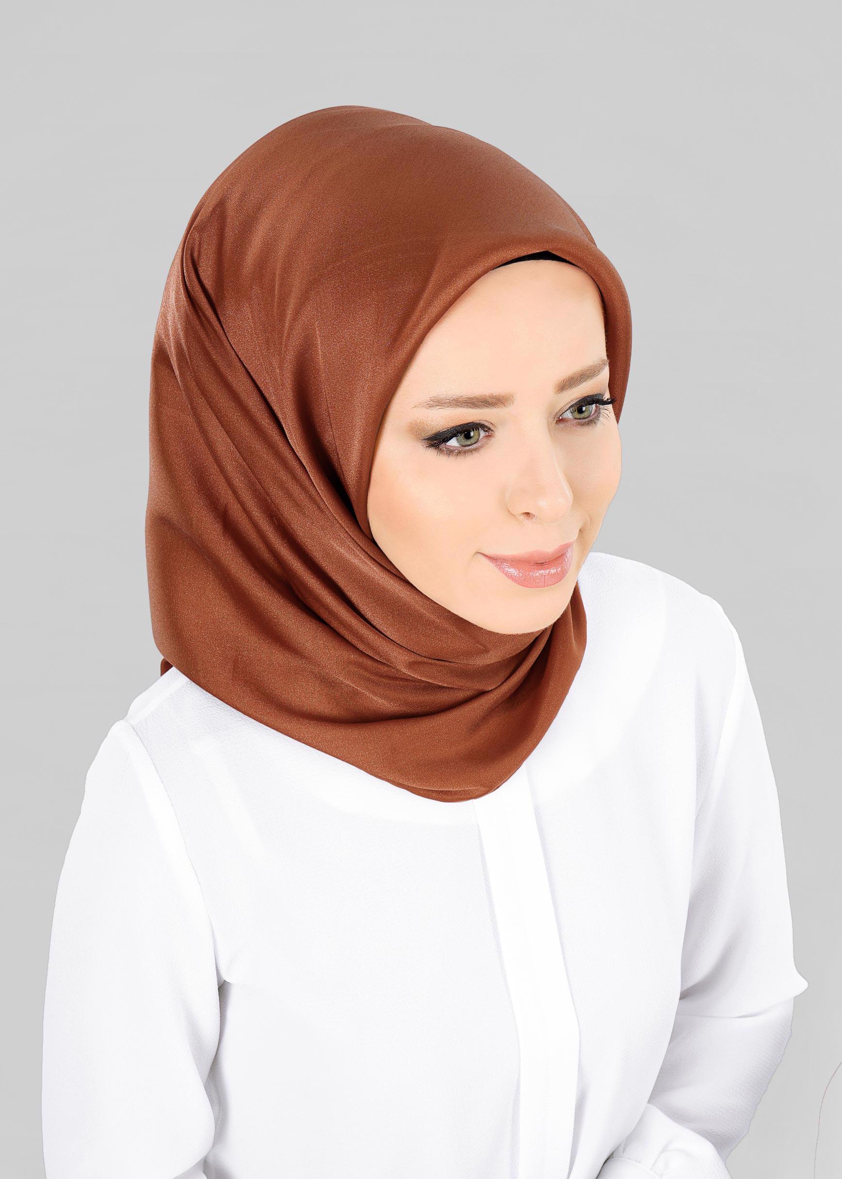 Tesettür giyim TURUNCU ALVİNA EŞARP 9606