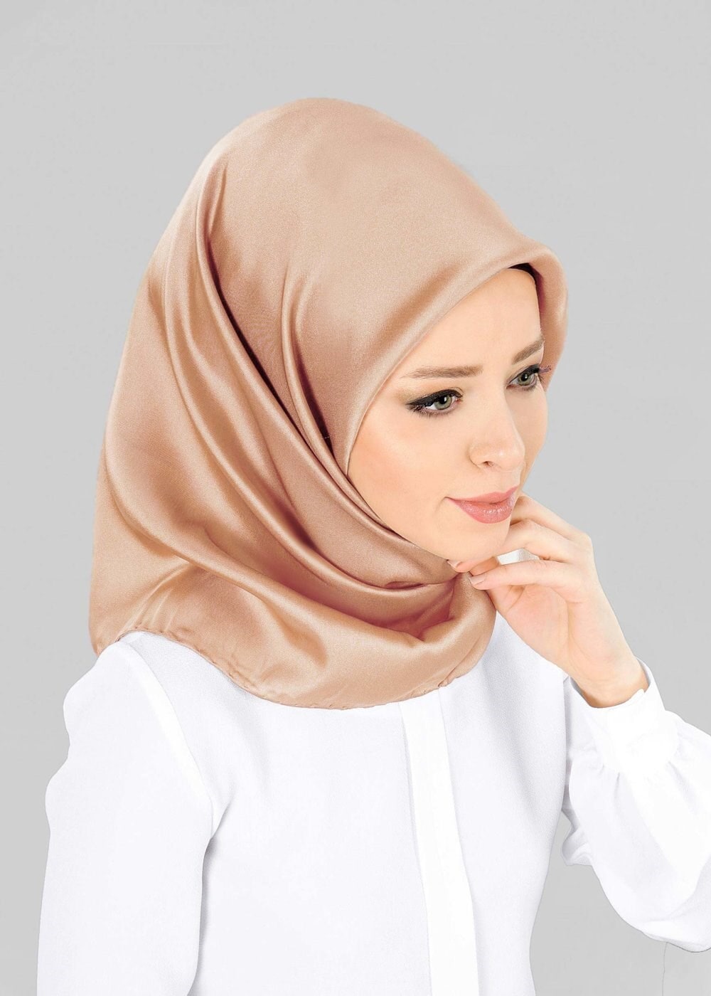 Tesettür giyim PUDRA ALVİNA EŞARP 9606