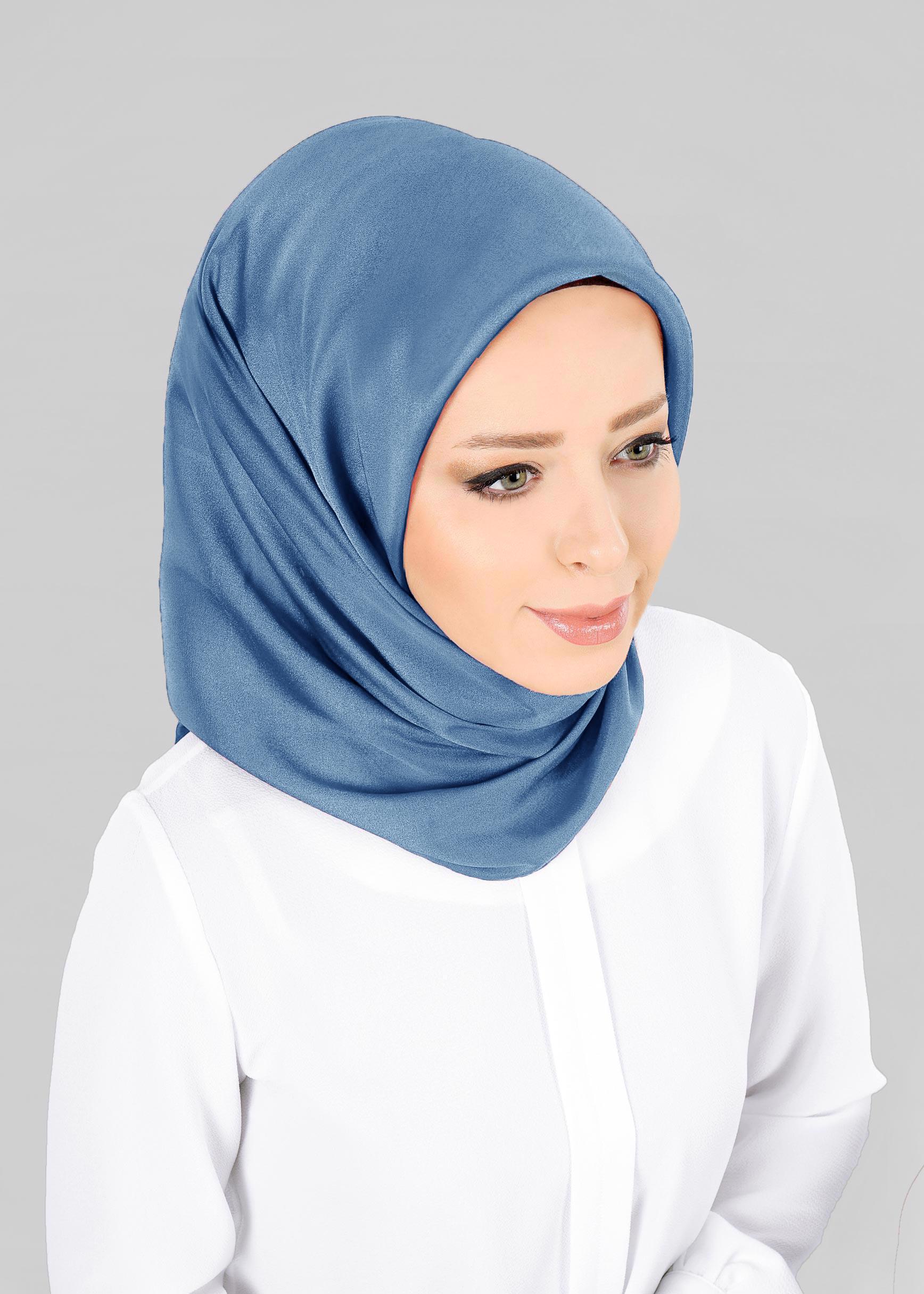 Tesettür giyim MAVİ ALVİNA EŞARP 9606