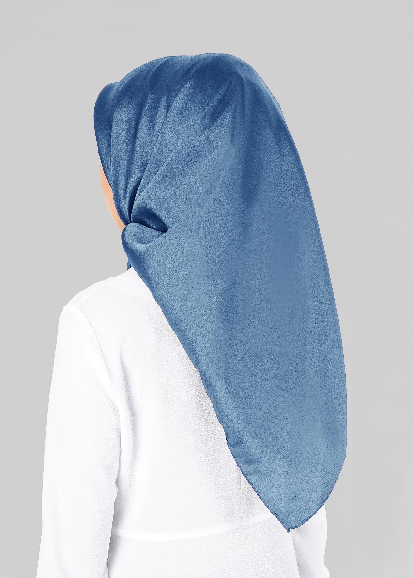 Tesettür giyim MAVİ ALVİNA EŞARP 9606