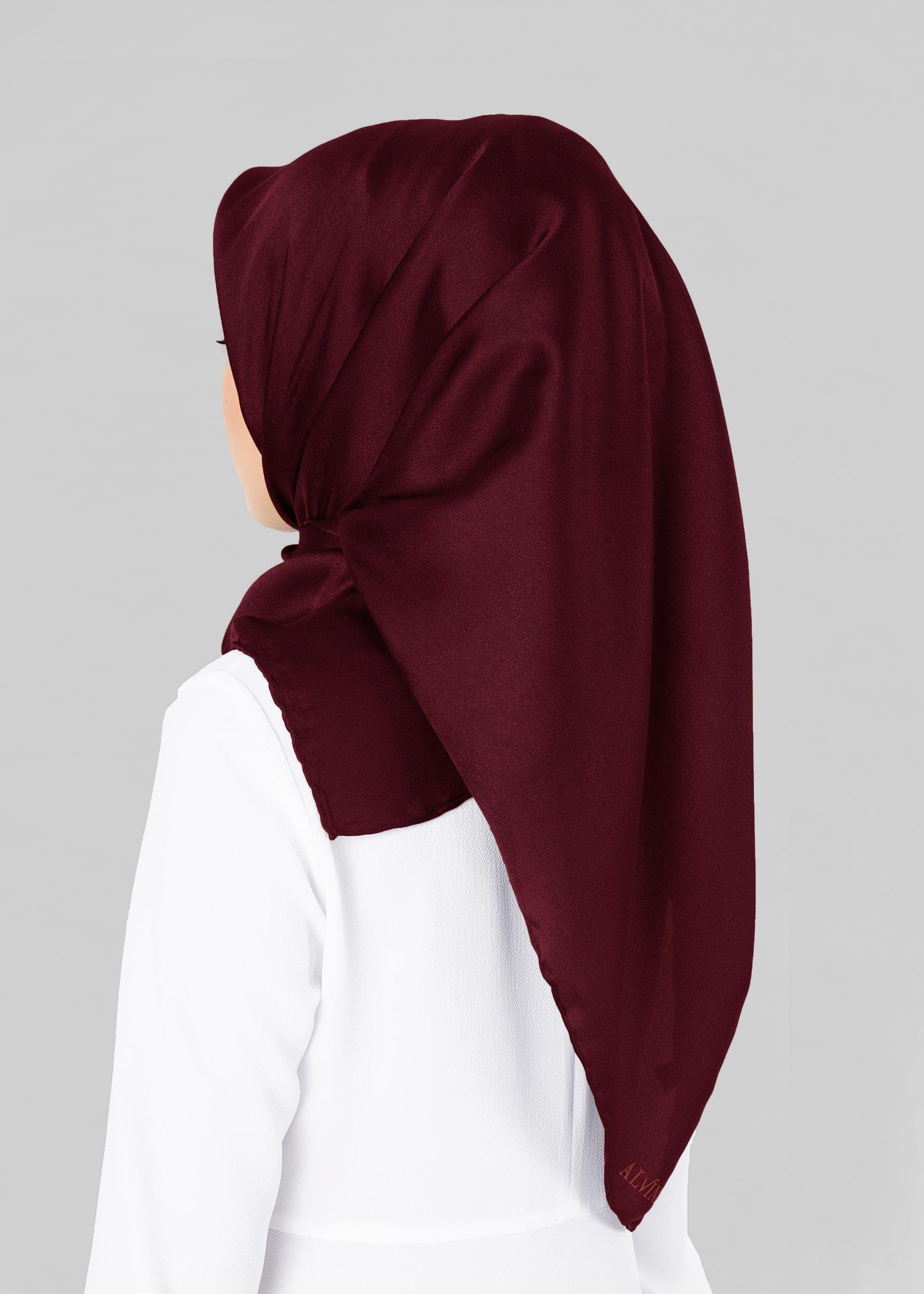 Tesettür giyim BORDO ALVİNA EŞARP 9606