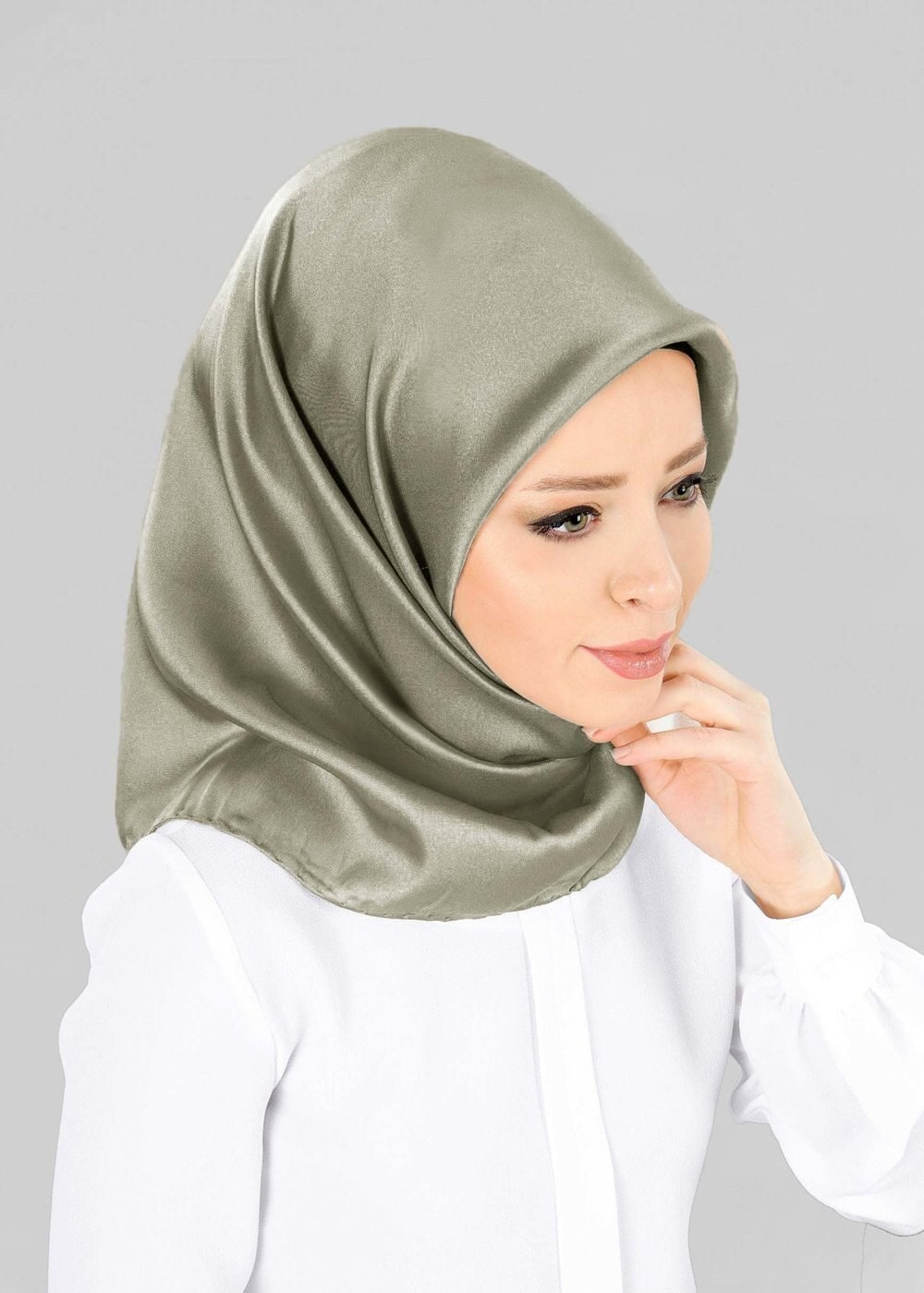 Tesettür giyim YEŞİL ALVİNA EŞARP 9606