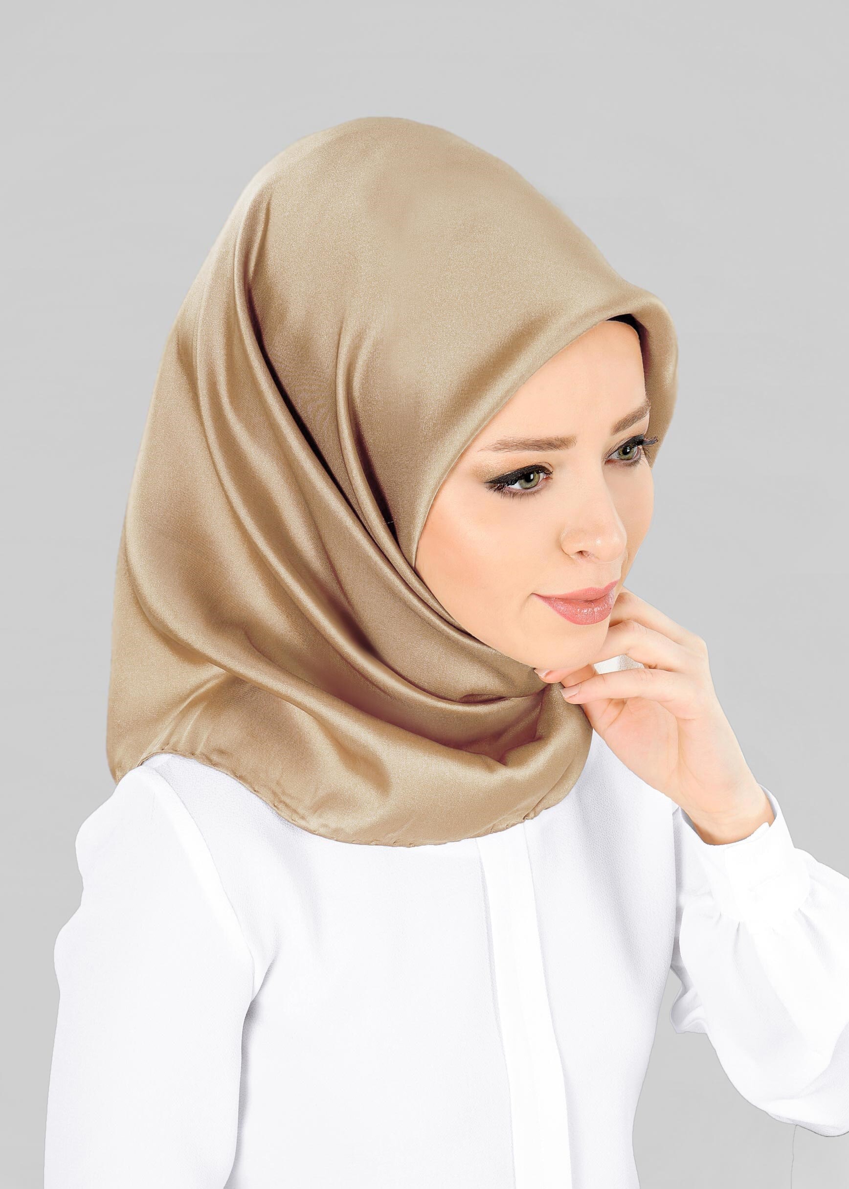 Tesettür giyim VİZON ALVİNA EŞARP 9606