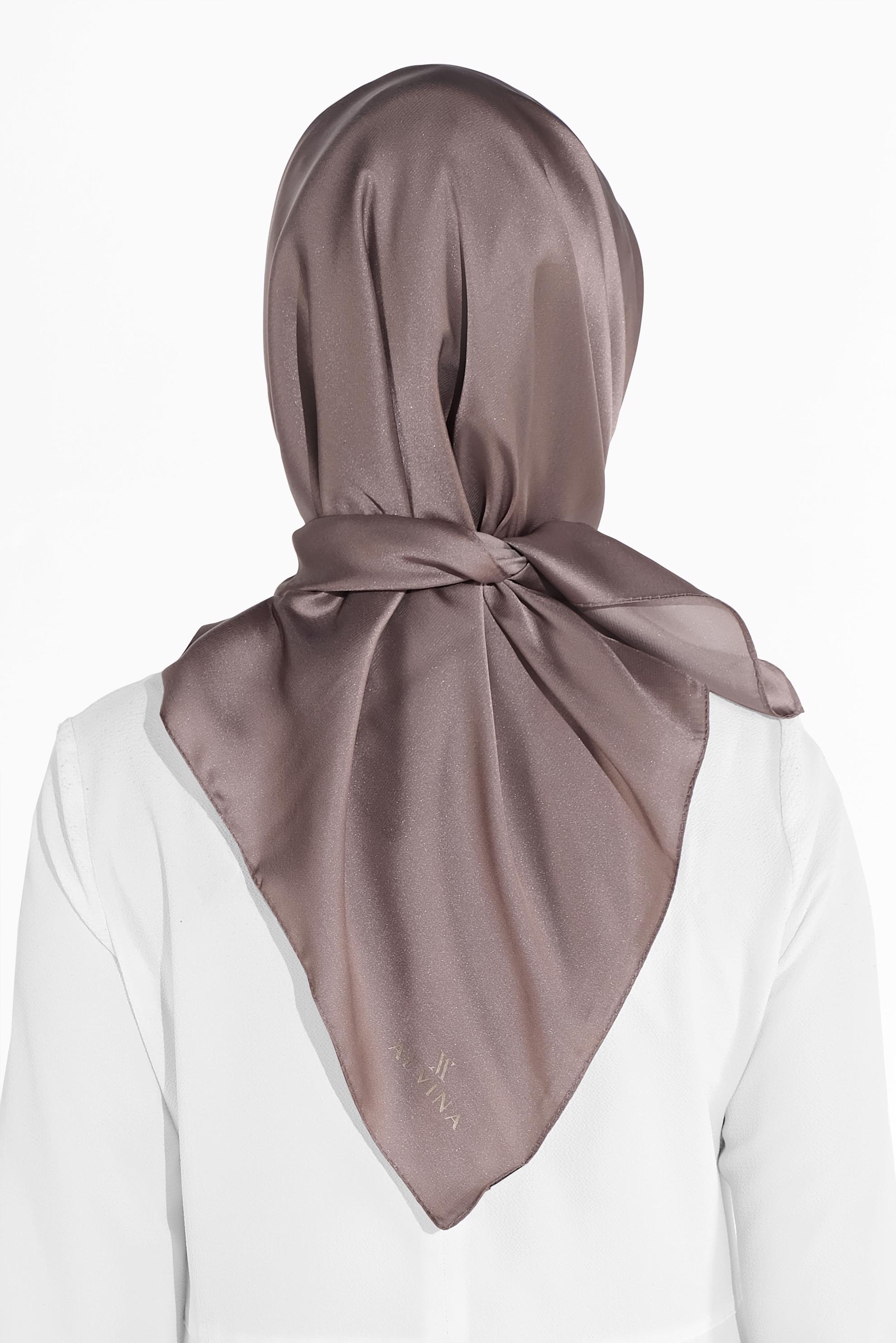 Tesettür giyim VİZON ALVİNA EŞARP 9606