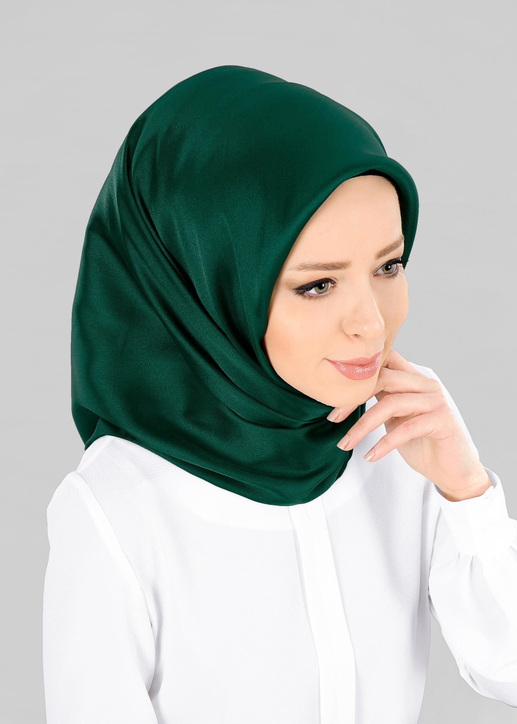 Tesettür giyim YEŞİL ALVİNA EŞARP 9606