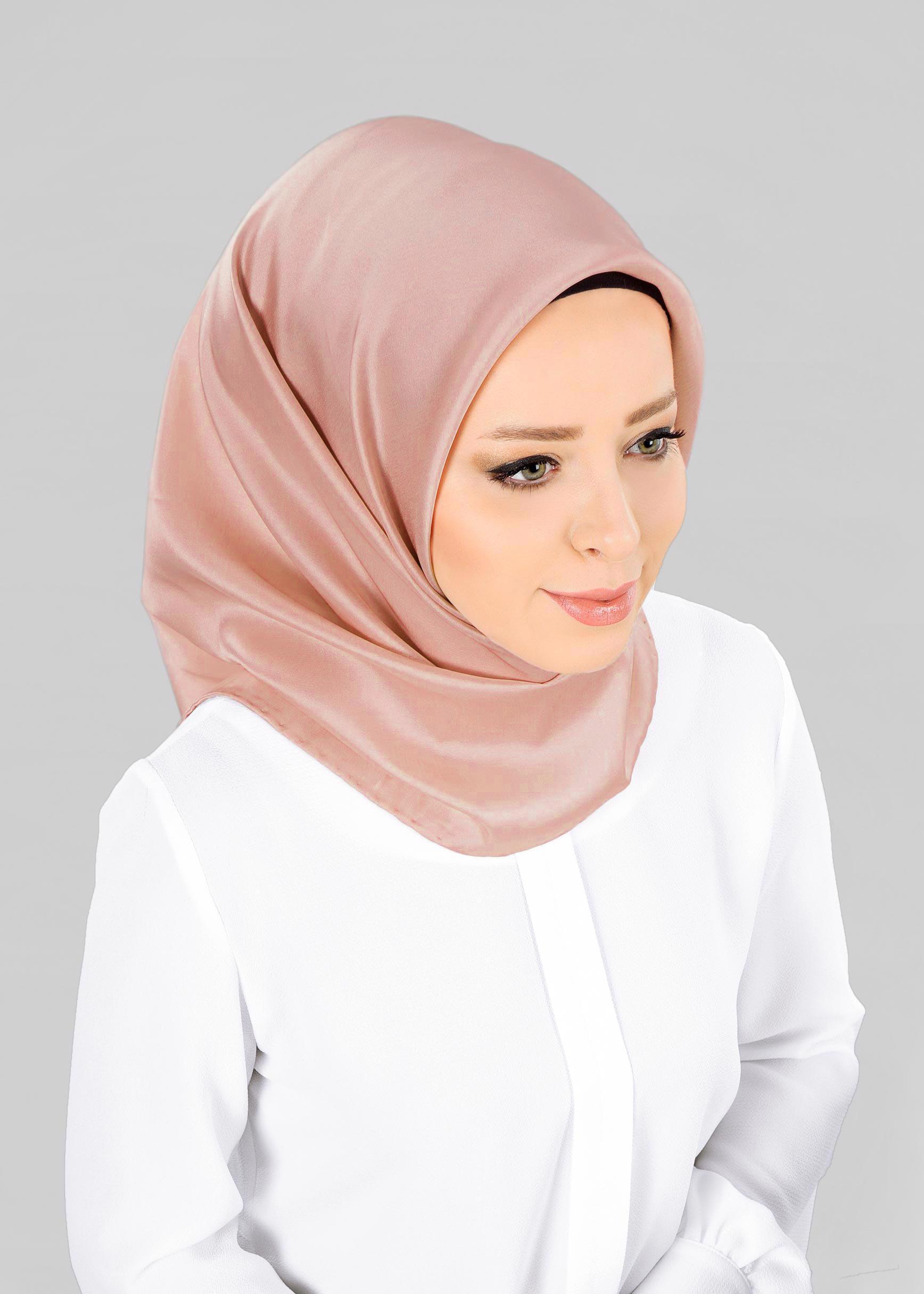 Tesettür giyim PEMBE ALVİNA EŞARP 9606