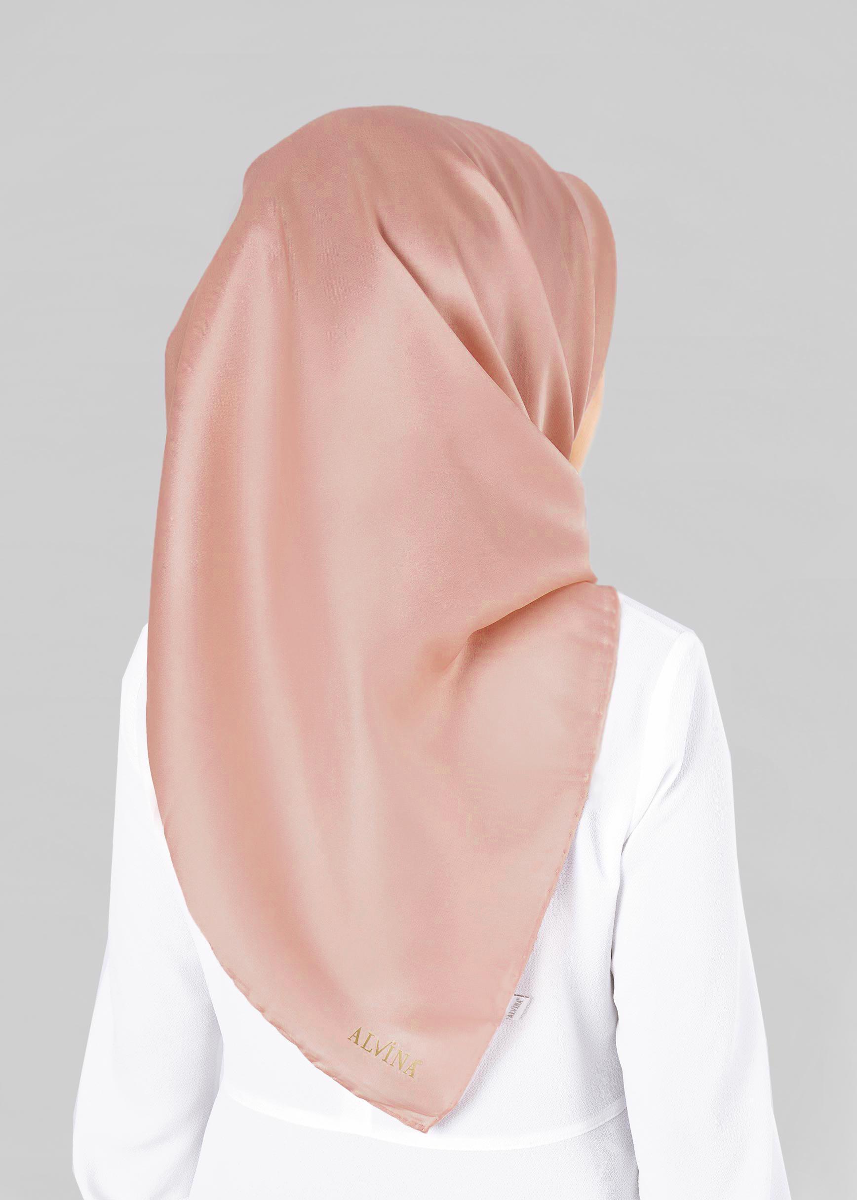 Tesettür giyim PEMBE ALVİNA EŞARP 9606