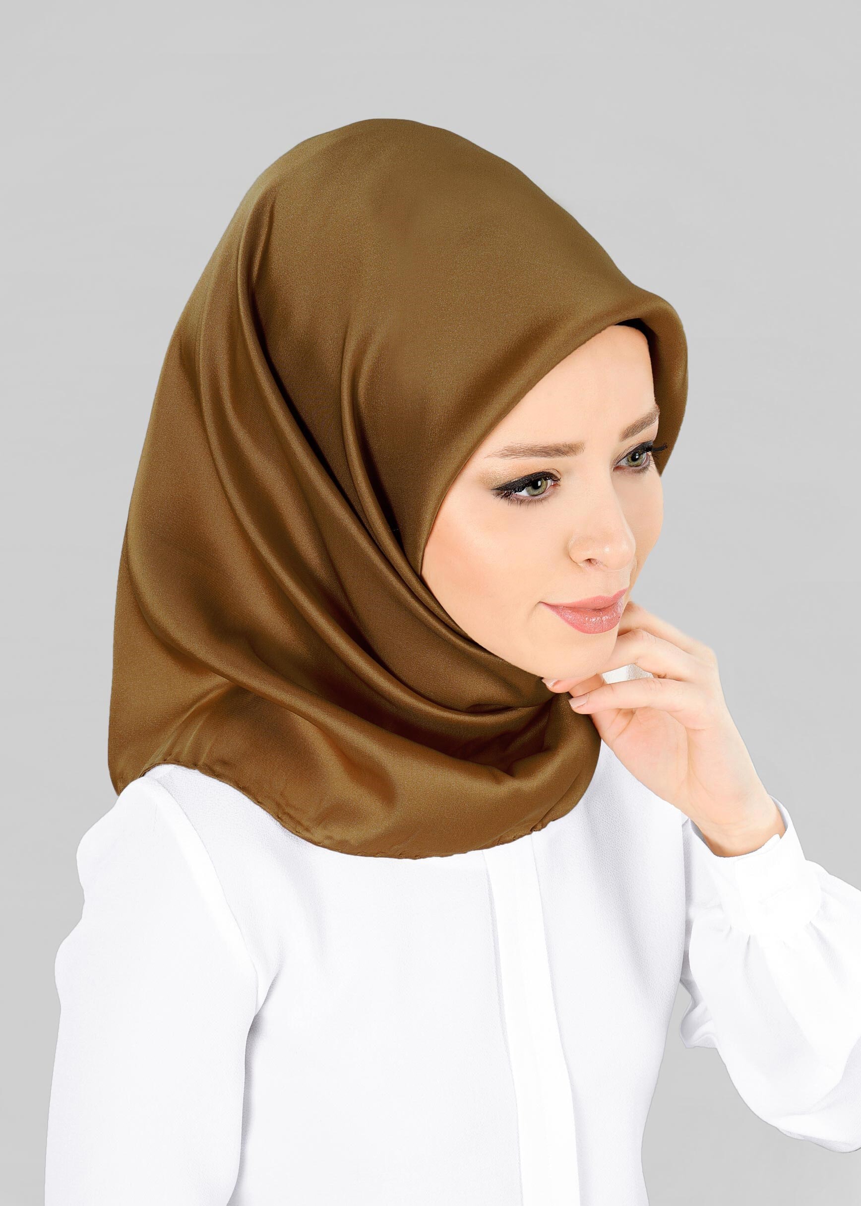 Tesettür giyim YEŞİL ALVİNA EŞARP 9606