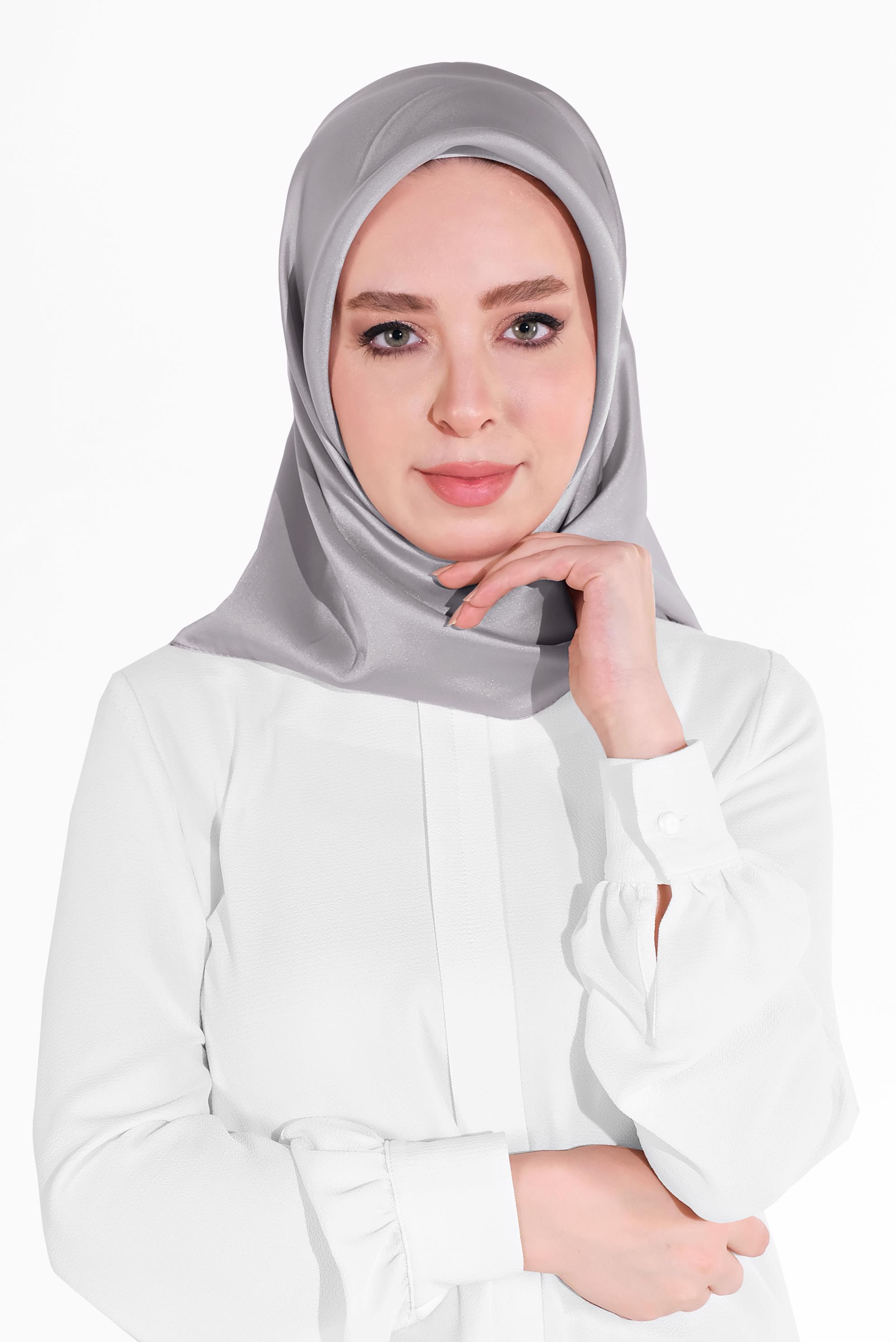 Tesettür giyim GÜMÜŞ ALVİNA EŞARP 9606