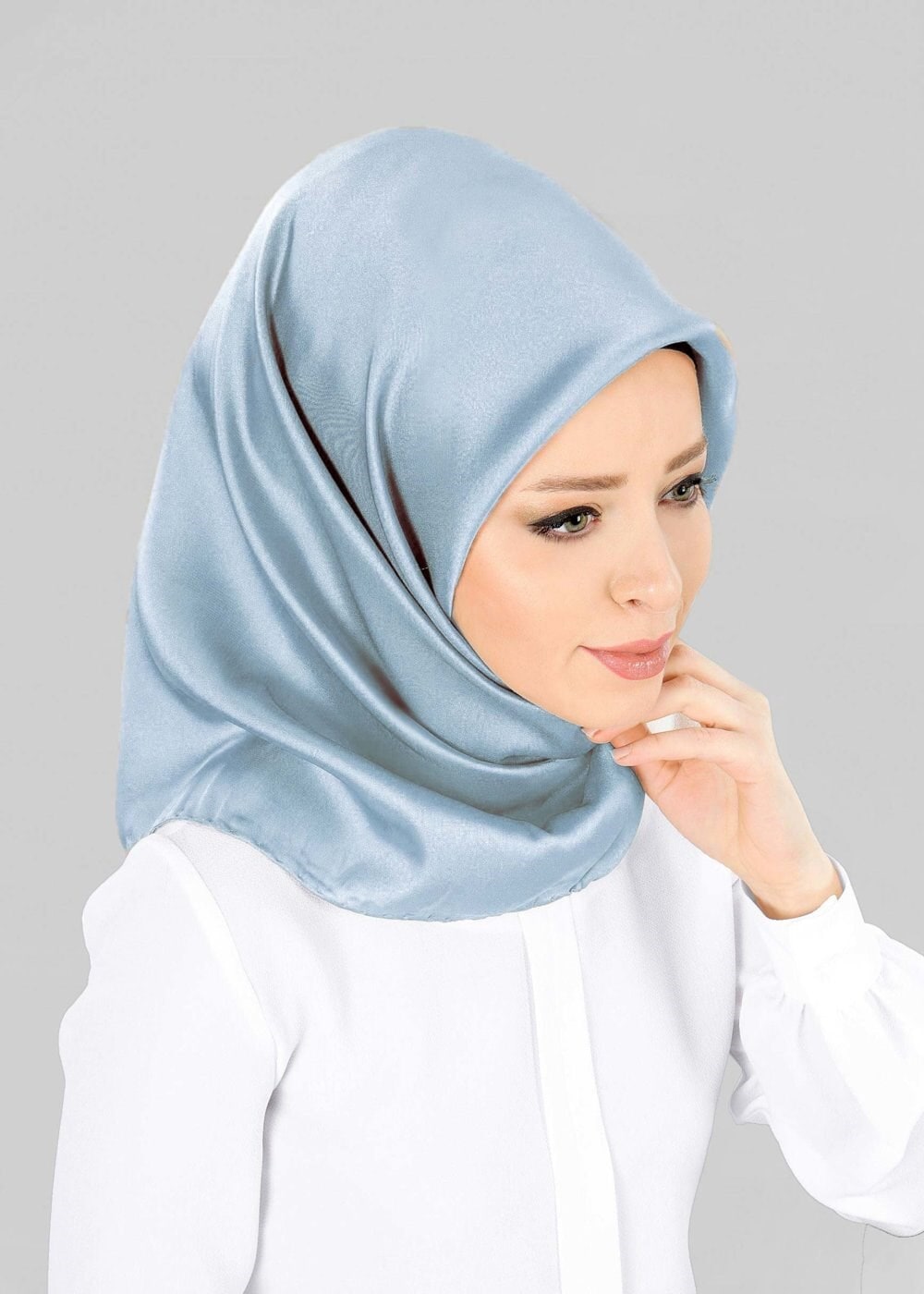 Tesettür giyim MAVİ ALVİNA EŞARP 9606