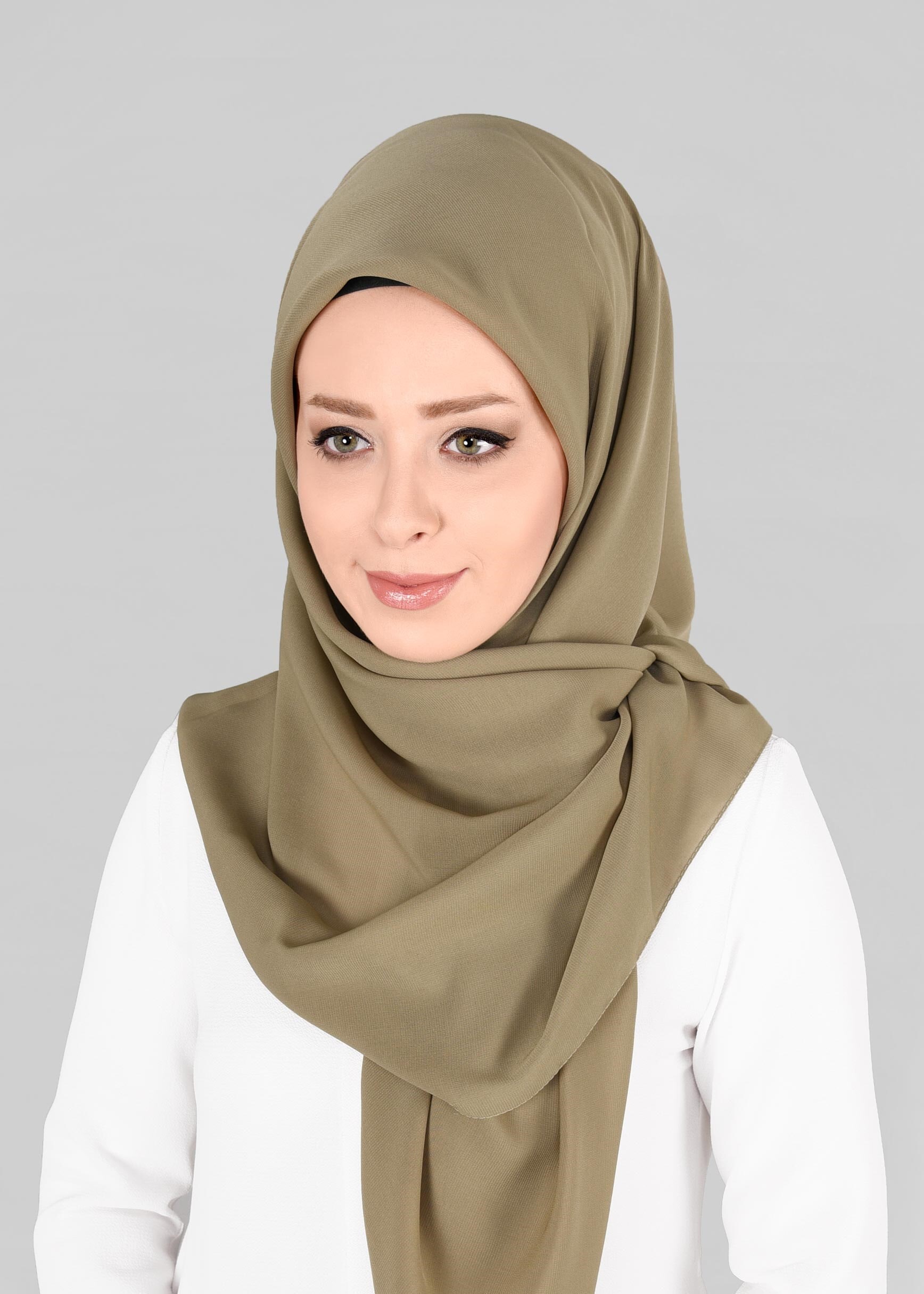 Tesettür giyim BEJ 9845 ALVİNA MEDİNE İPEĞİ