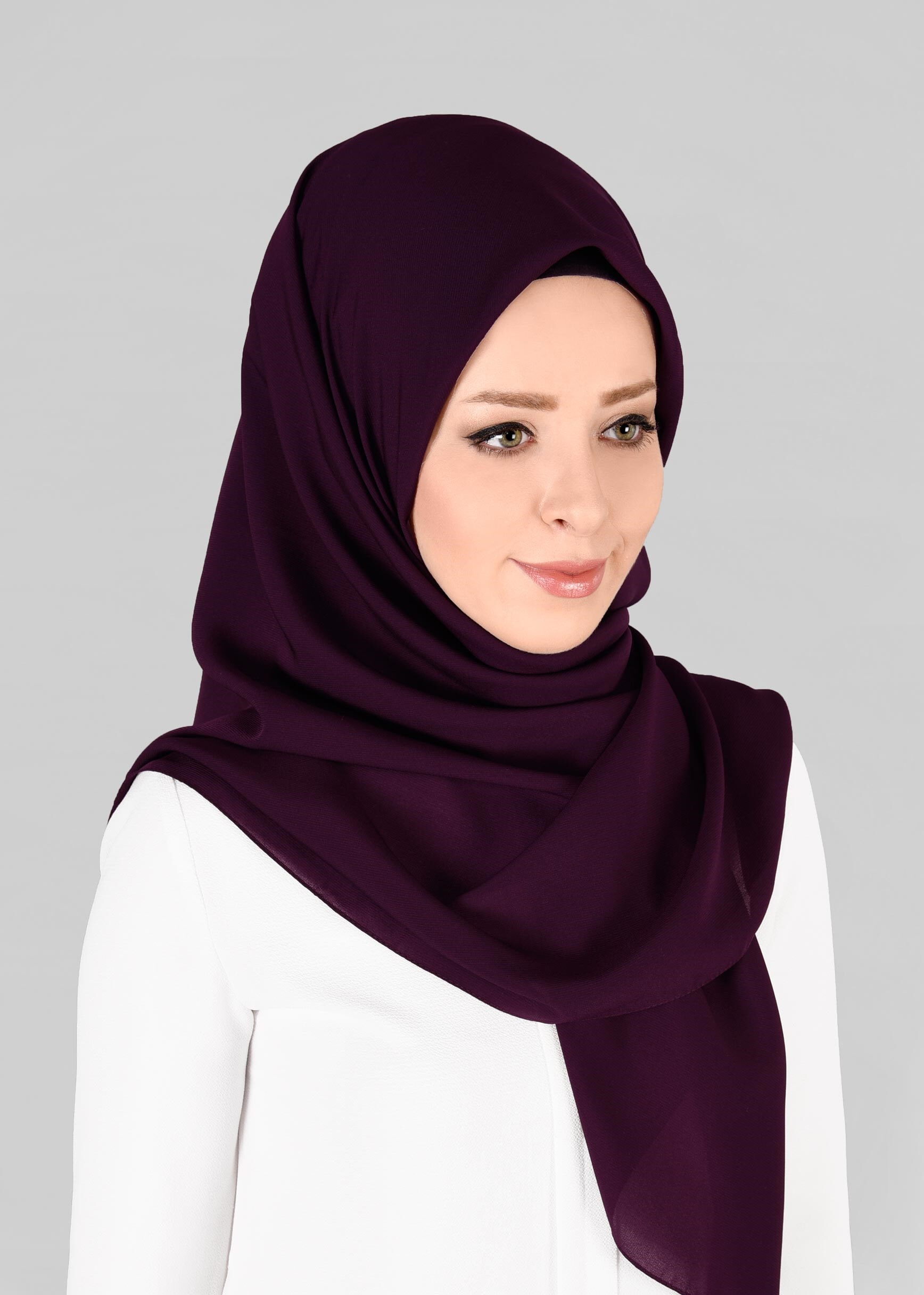 Tesettür giyim MOR 9845 ALVİNA MEDİNE İPEĞİ