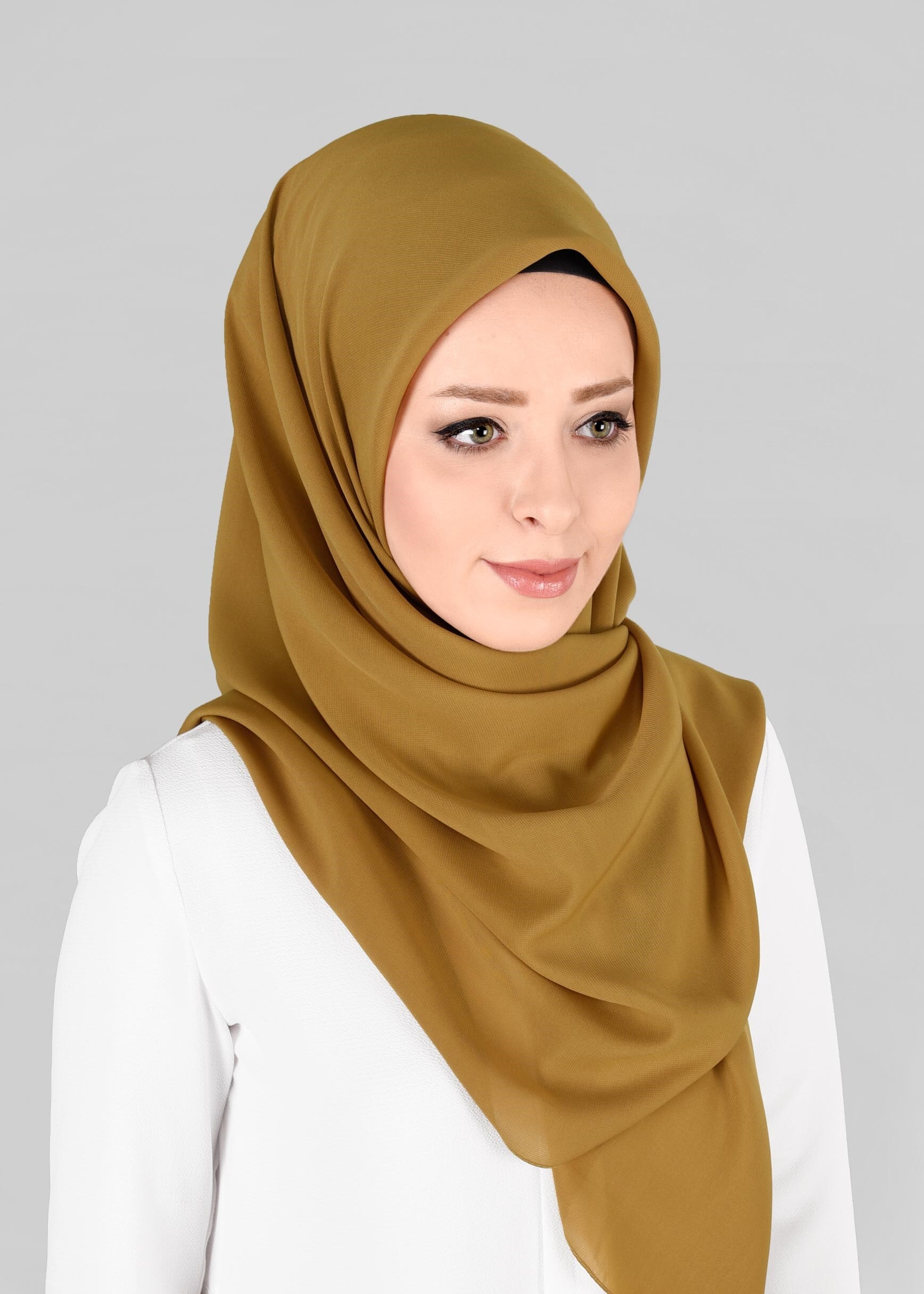 Tesettür giyim ALTIN 9845 ALVİNA MEDİNE İPEĞİ