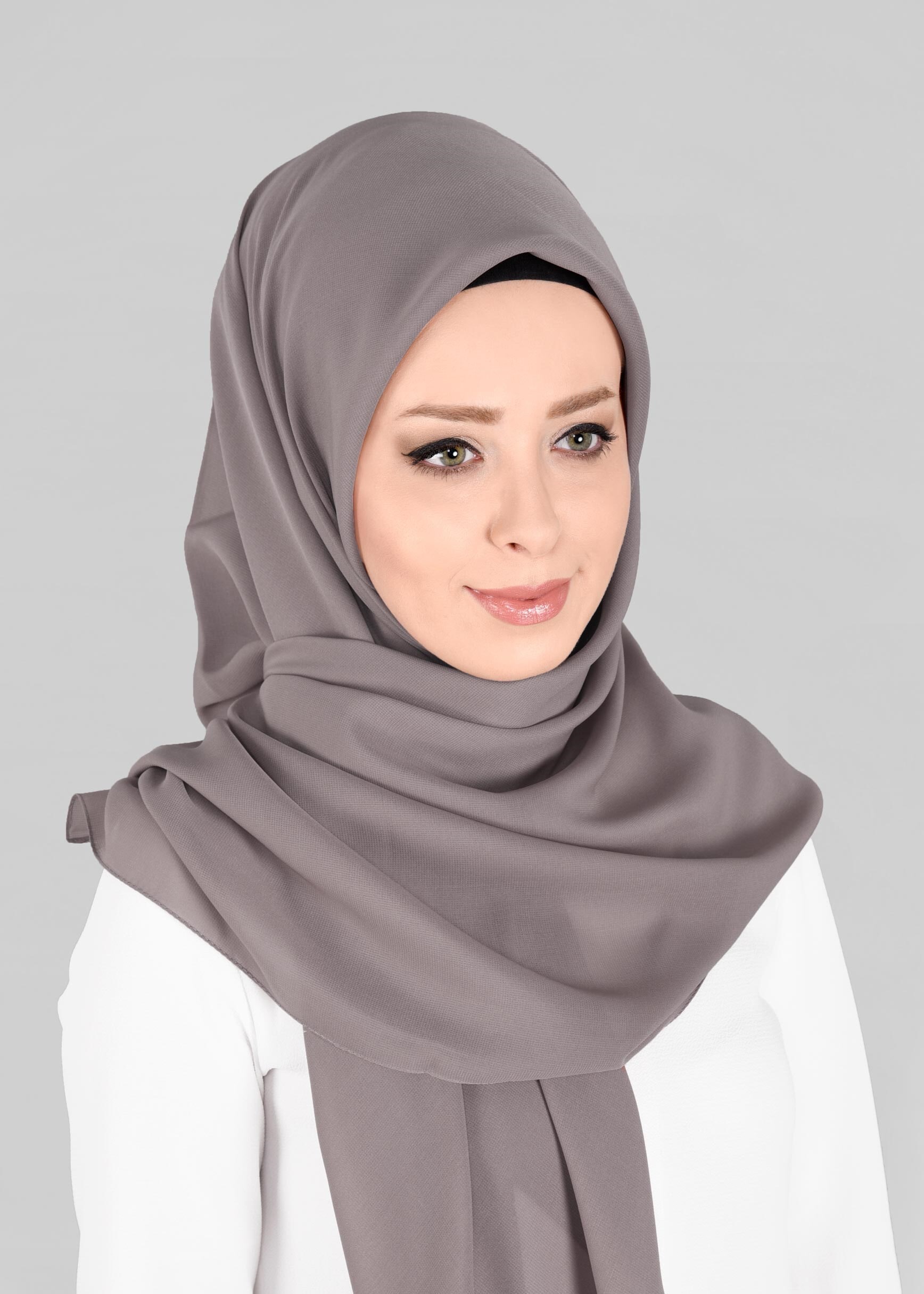 Tesettür giyim GÜMÜŞ 9845 ALVİNA MEDİNE İPEĞİ