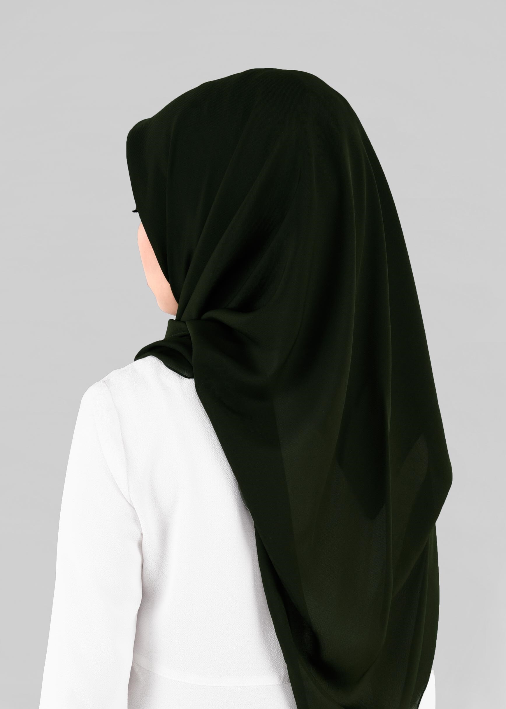 Tesettür giyim HAKİ 9845 ALVİNA MEDİNE İPEĞİ