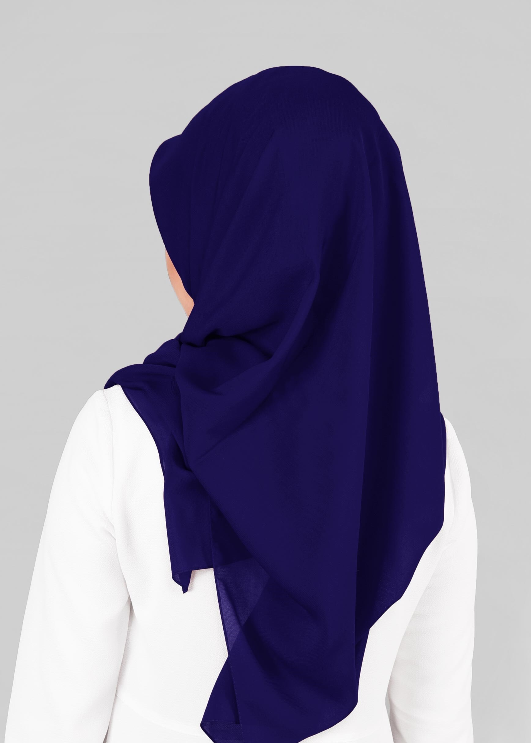 Tesettür giyim LACİVERT 9845 ALVİNA MEDİNE İPEĞİ