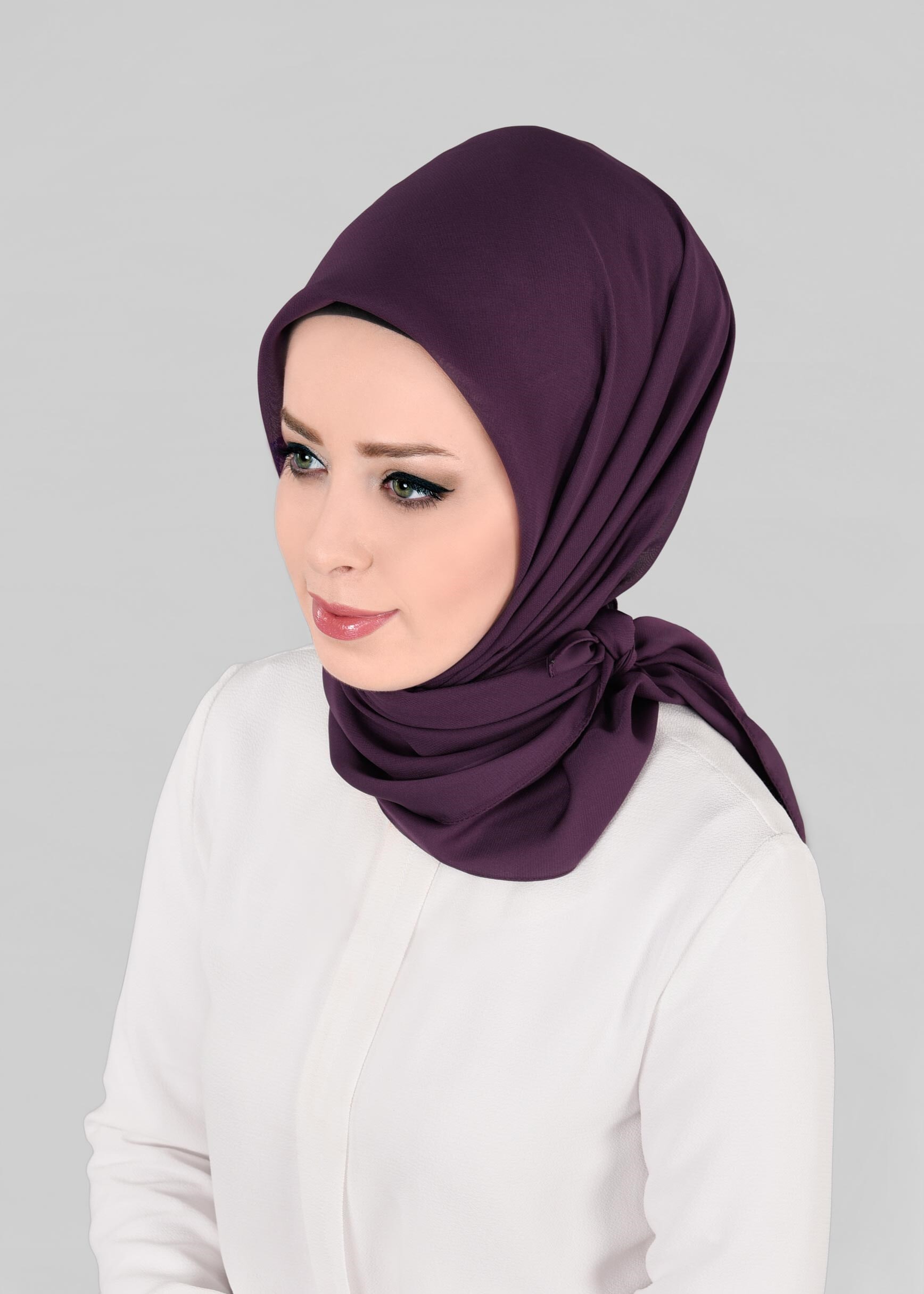 Tesettür giyim MOR 9846 ALVİNA SATEN ŞİFON