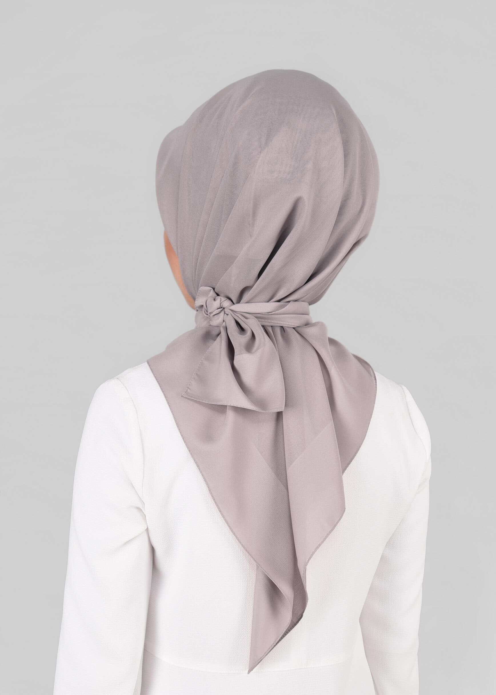 Tesettür giyim GÜMÜŞ 9846 ALVİNA SATEN ŞİFON