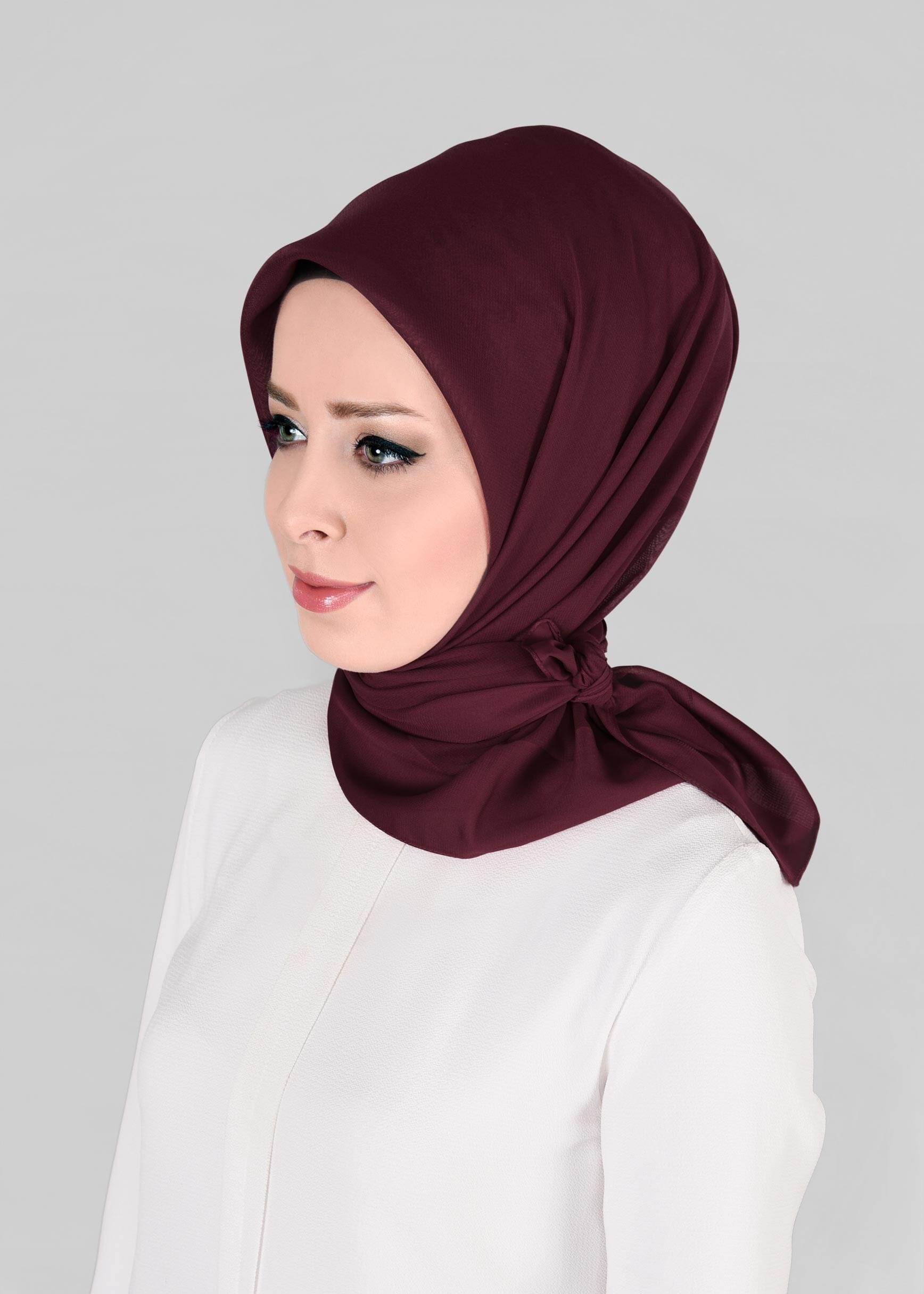 Tesettür giyim MÜRDÜM 9846 ALVİNA SATEN ŞİFON