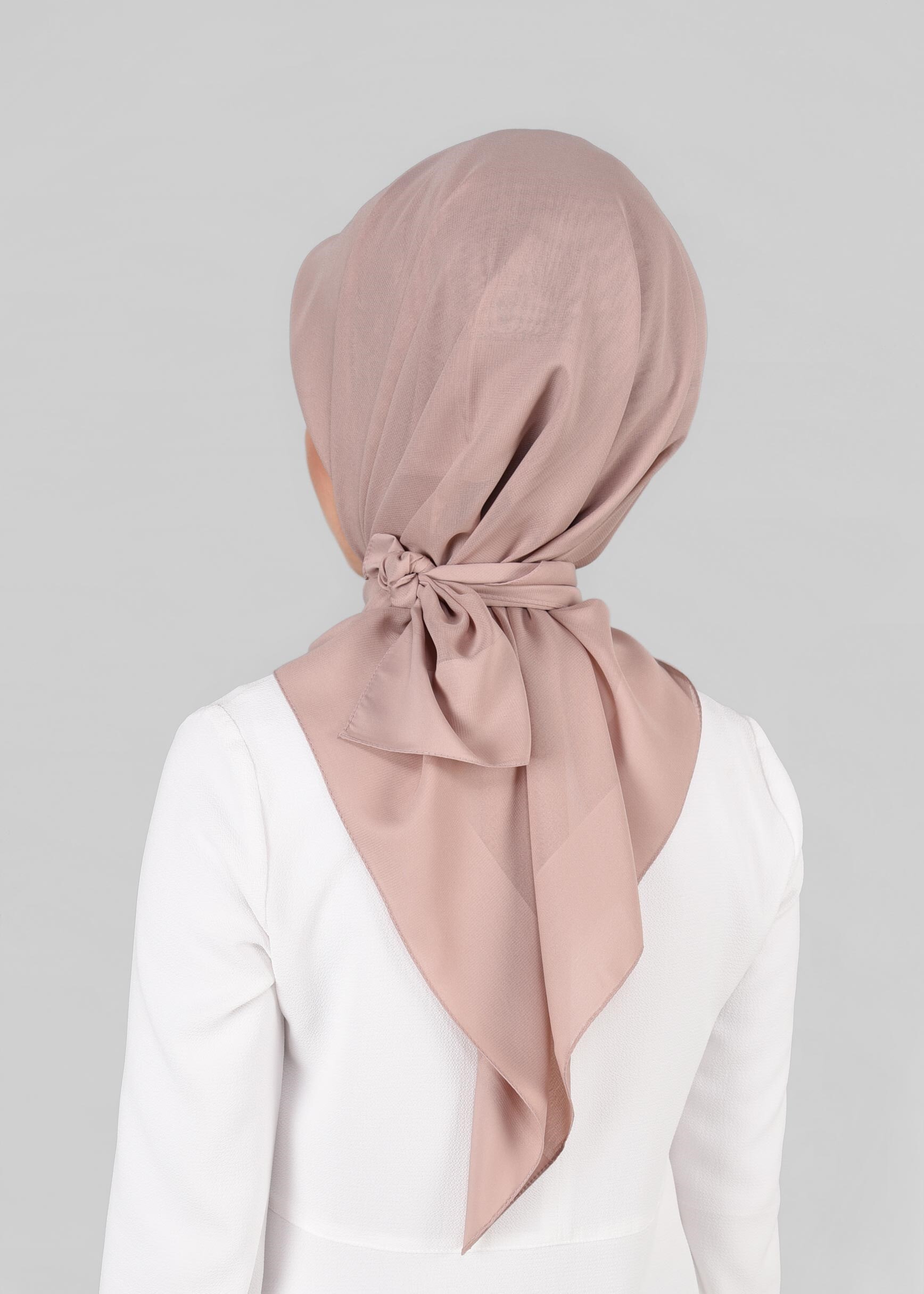 Tesettür giyim PUDRA 9846 ALVİNA SATEN ŞİFON