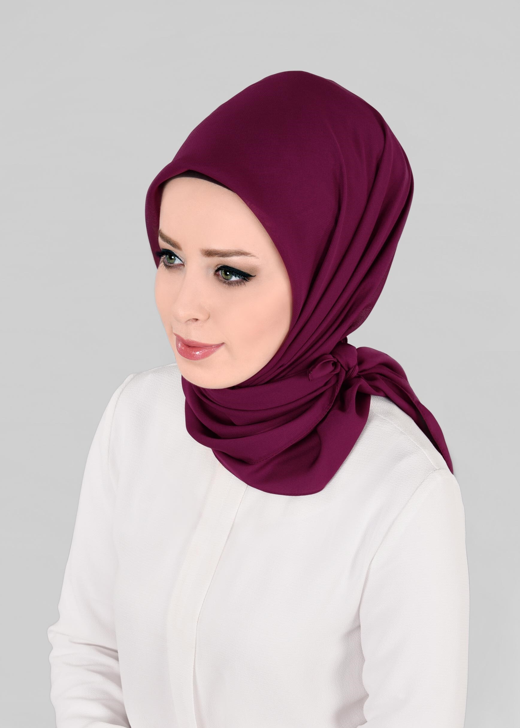 Tesettür giyim MOR 9846 ALVİNA SATEN ŞİFON