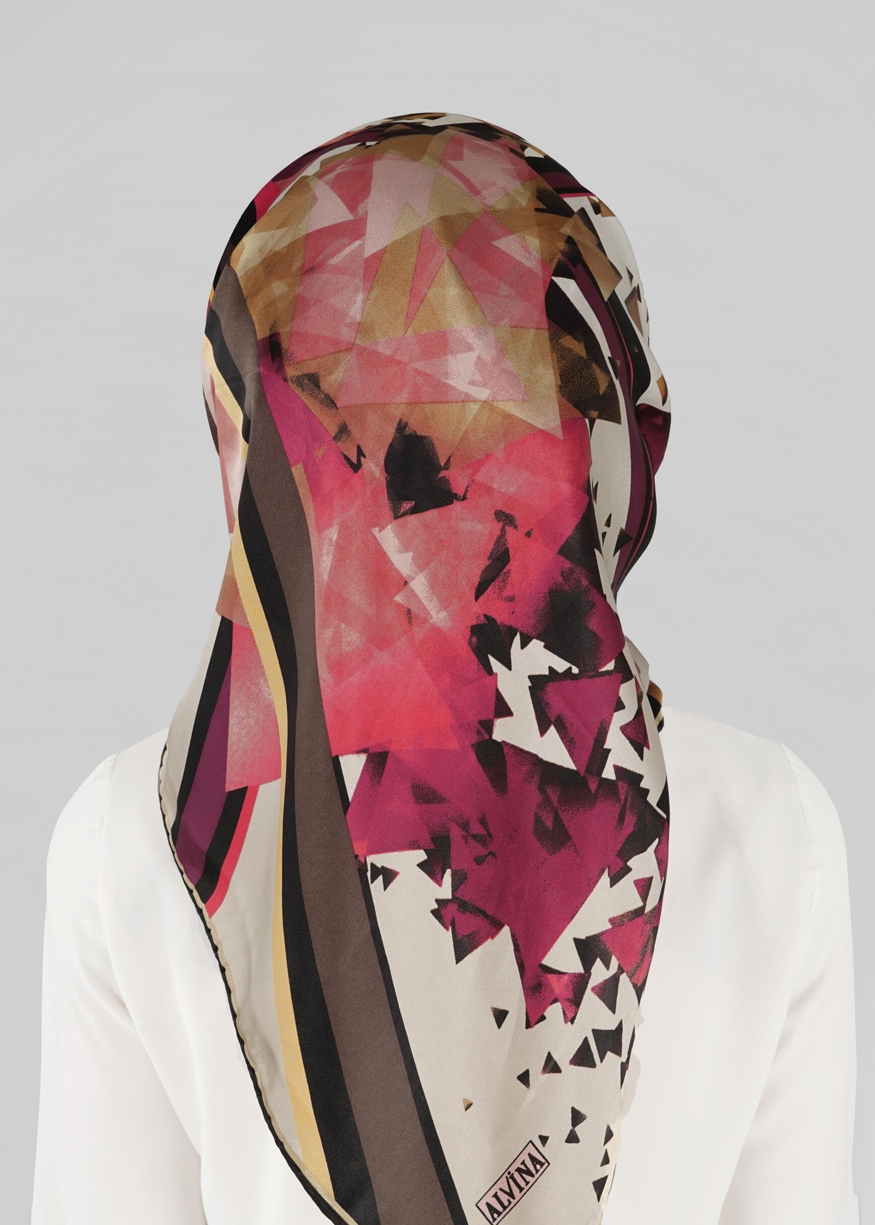 Tesettür giyim BEJ ALVİNA İPEK EŞARP 12775